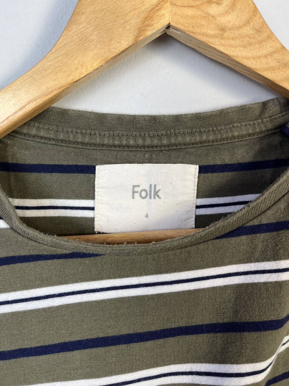 Folk Folk Striped Basic Cotton Short Sleeve Tee Shirt Size US M / EU 48-50 / 2 - 7 Thumbnail