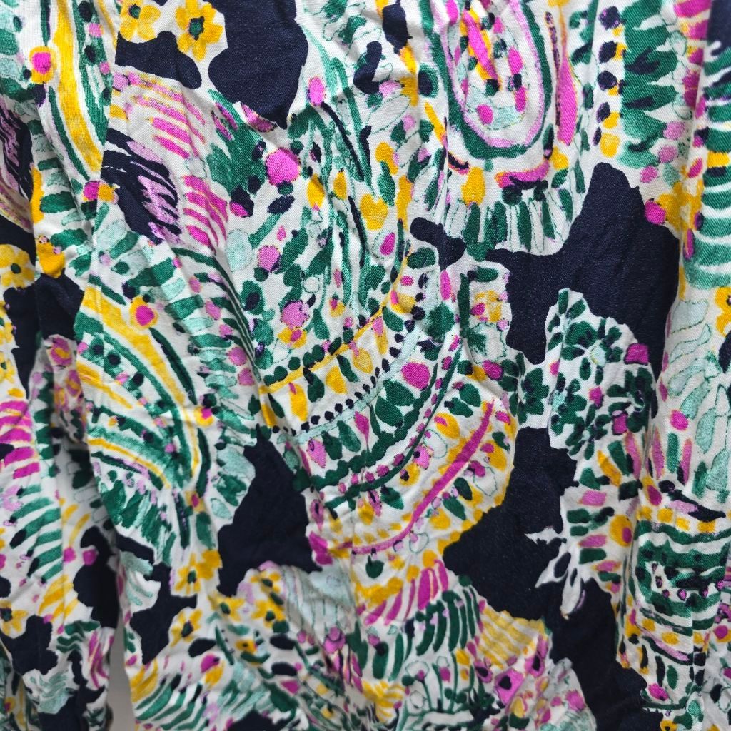The Unbranded Brand Women's Crown & Ivy Blouse XL Black Multi-color Paisley Size XL / US 12-14 / IT 48-50 - 5 Thumbnail