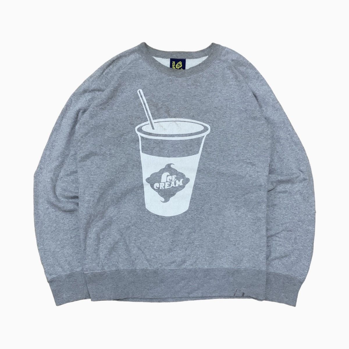 image of Billionaire Boys Club x Icecream Ice Cream Shake Crewneck in Grey, Men's (Size XL)