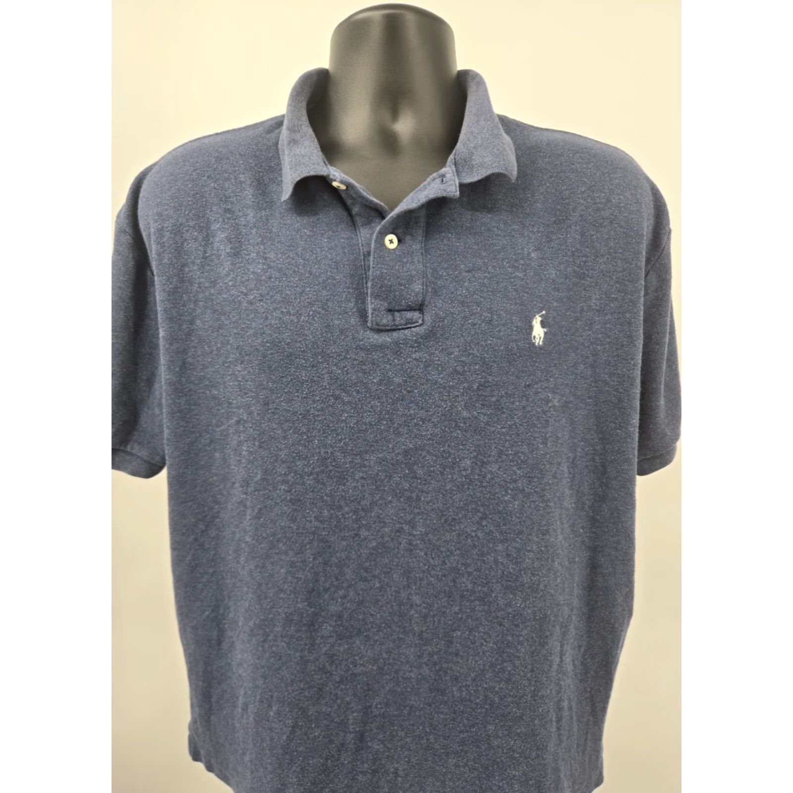 Ralph Lauren Ralph Lauren Polo Shirt Men Large Blue Cotton Polo Shirt Casual Golf White Pony Size US L / EU 52-54 / 3 - 2 Thumbnail