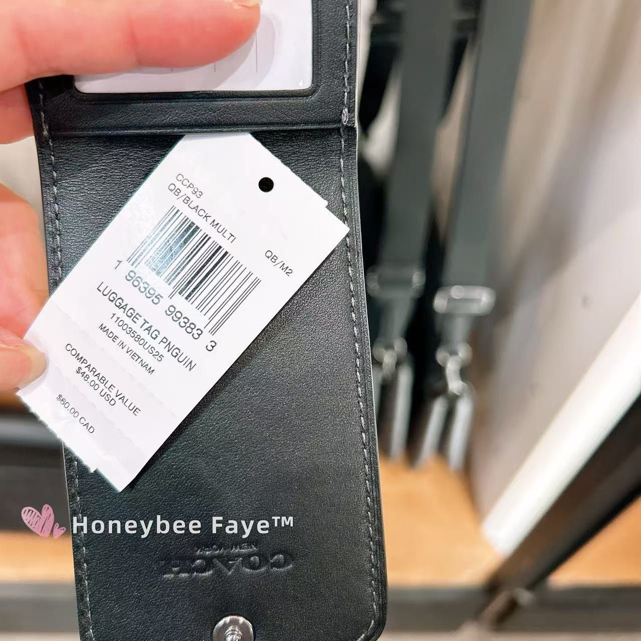 Coach NWT Coach Luggage Tag With Penguin Print CCP93 Size ONE SIZE - 5 Thumbnail