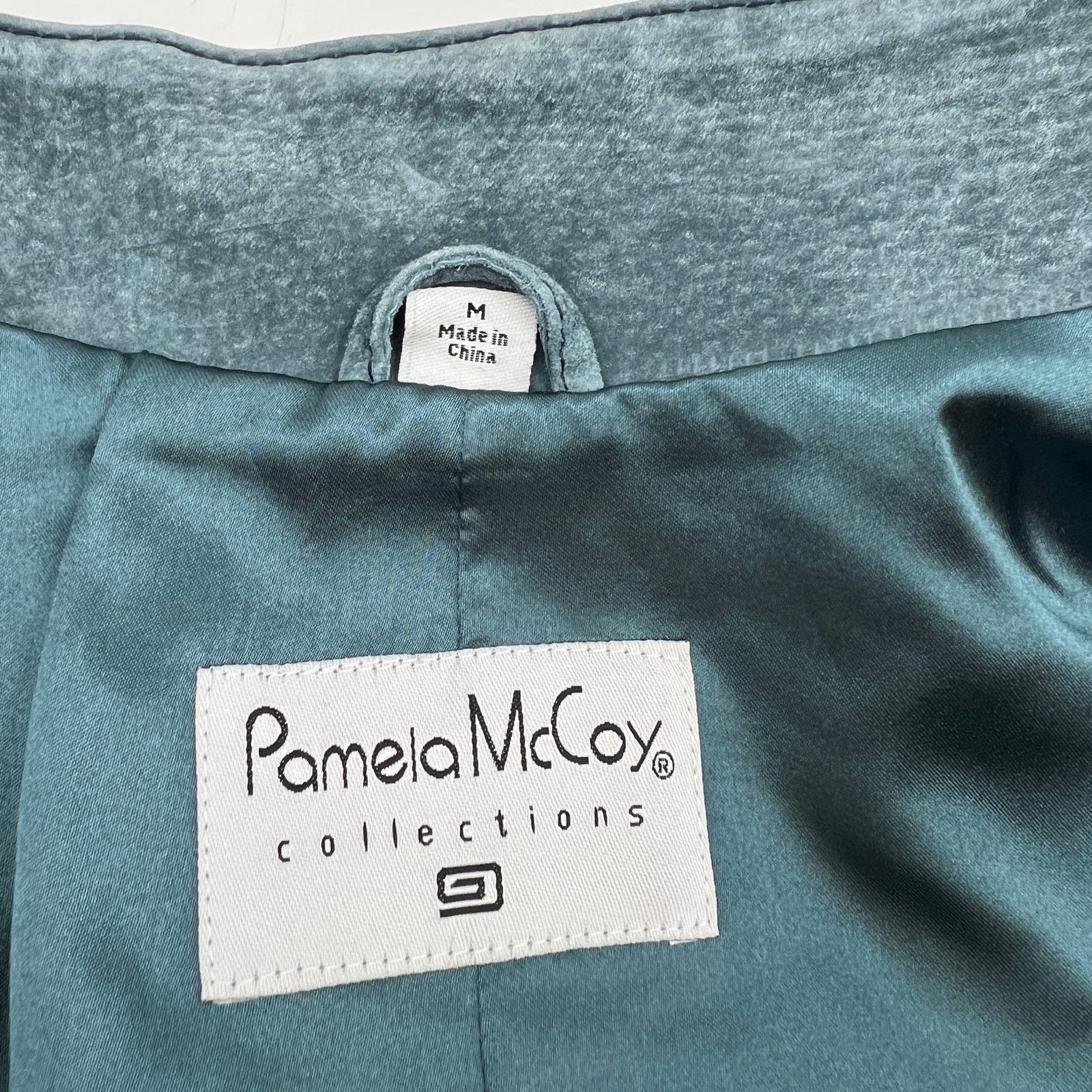 Other × Vintage Pamela McCoy Suede Blue Jacket Embroidered Boho Western Size M / US 6-8 / IT 42-44 - 3 Thumbnail