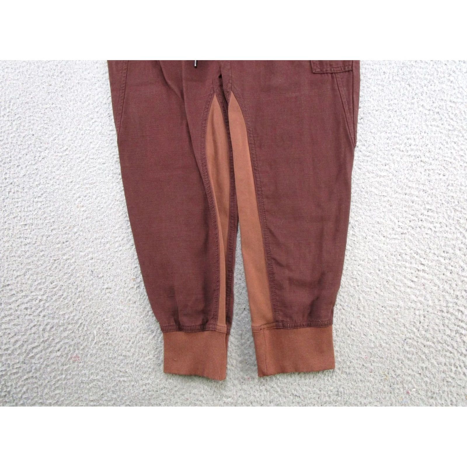 Anthropologie Anthropologie The Nomad Linen Blend Pants Joggers Womens XS Brown High Waist Casual Bohemian Size 26" / US 2 / IT 38 - 2 Thumbnail