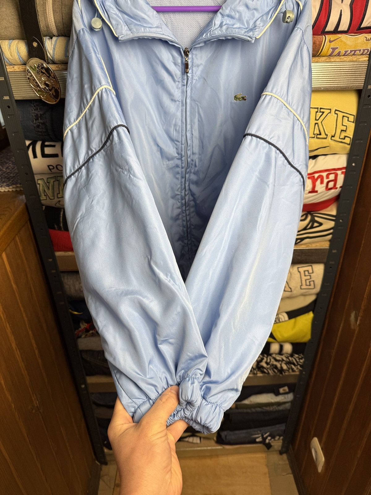 Lacoste Vintage Lacoste Nylon Track Jacket 90s Striped Logo Y2K Size US L / EU 52-54 / 3 - 6 Thumbnail