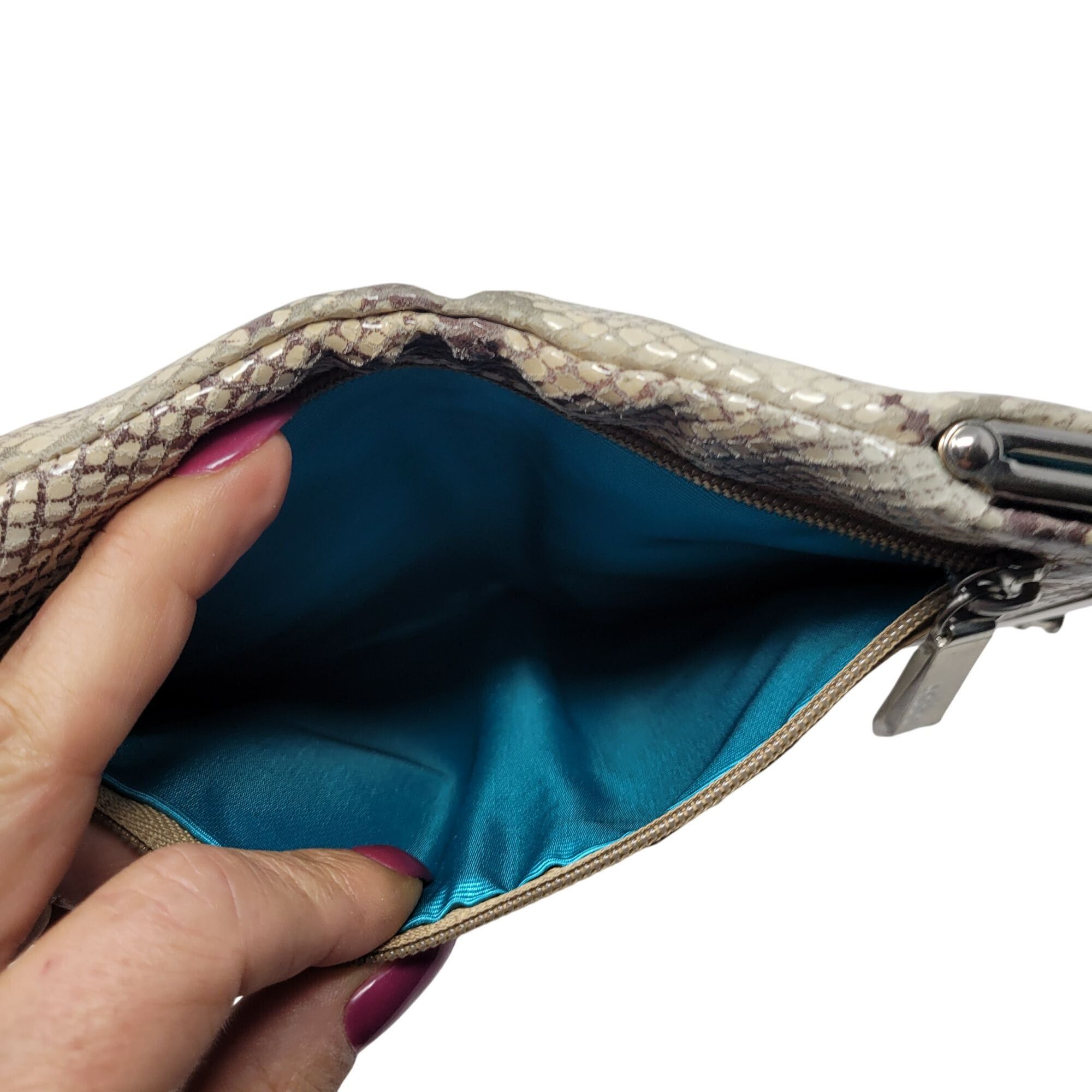 Hobo Hobo Lauren Leather Snake Clutch Wallet Frame Snap Closure E Size ONE SIZE - 10 Thumbnail