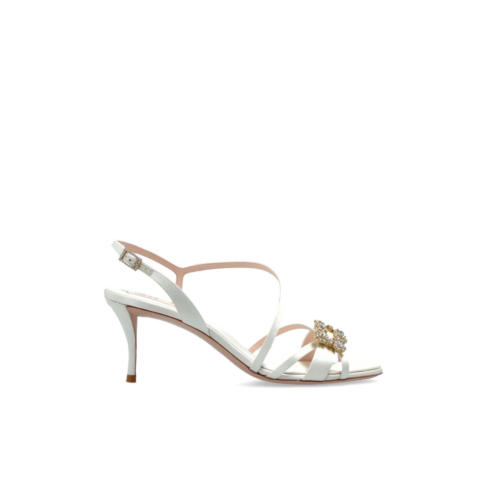 ROGER VIVIER White 75mm Heel Sandals New & Authentic (Women'