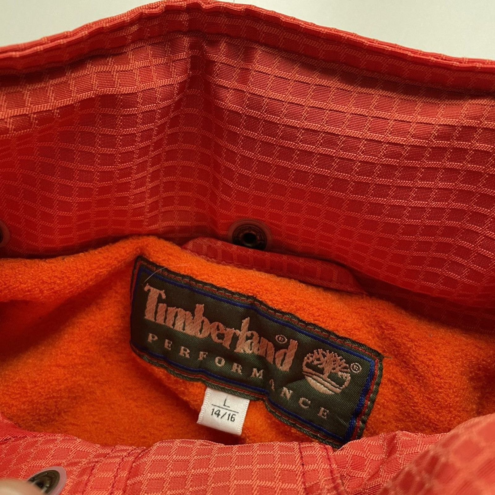 Timberland Vintage 90s Timberland Softshell Fleece Lined Jacket Orange Size US M / EU 48-50 / 2 - 5 Thumbnail