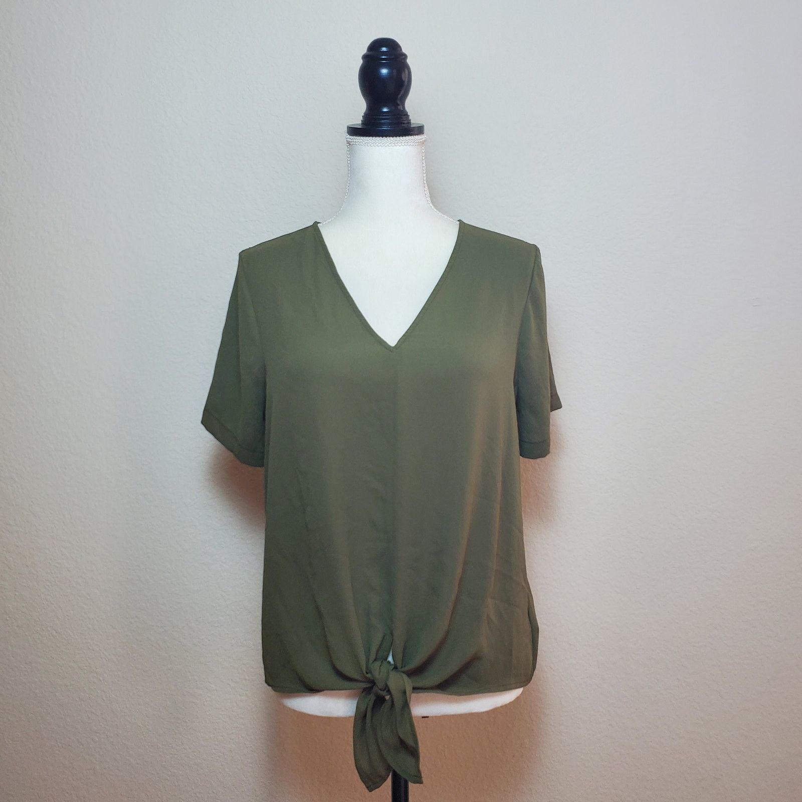 Madewell Madewell Green Novel Tie Top Medium Size M / US 6-8 / IT 42-44 - 1 Thumbnail