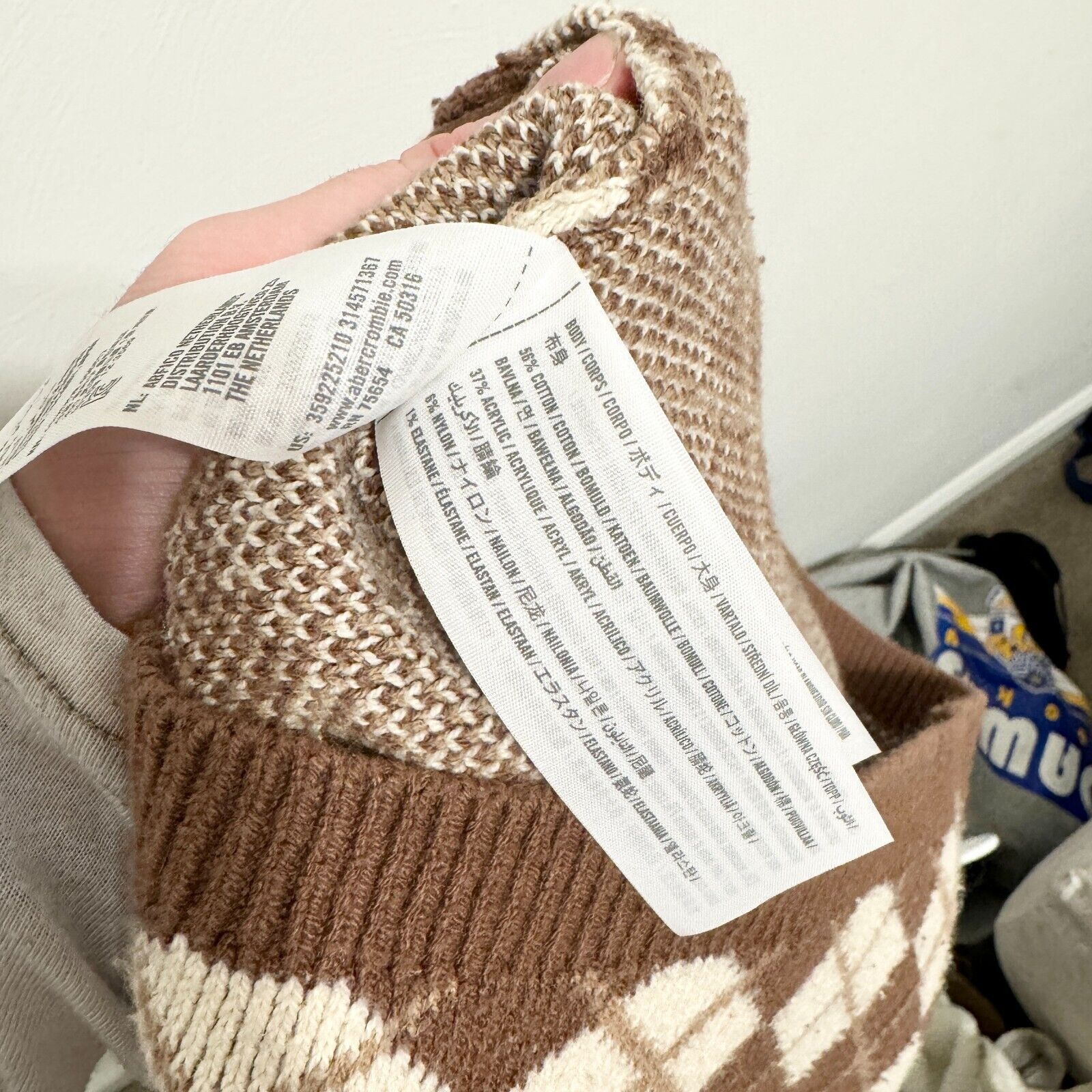 Hollister Hollister Dress XS Brown Plaid Sleeveless Knit Sweater Mini Size XS / US 0-2 / IT 36-38 - 6 Thumbnail