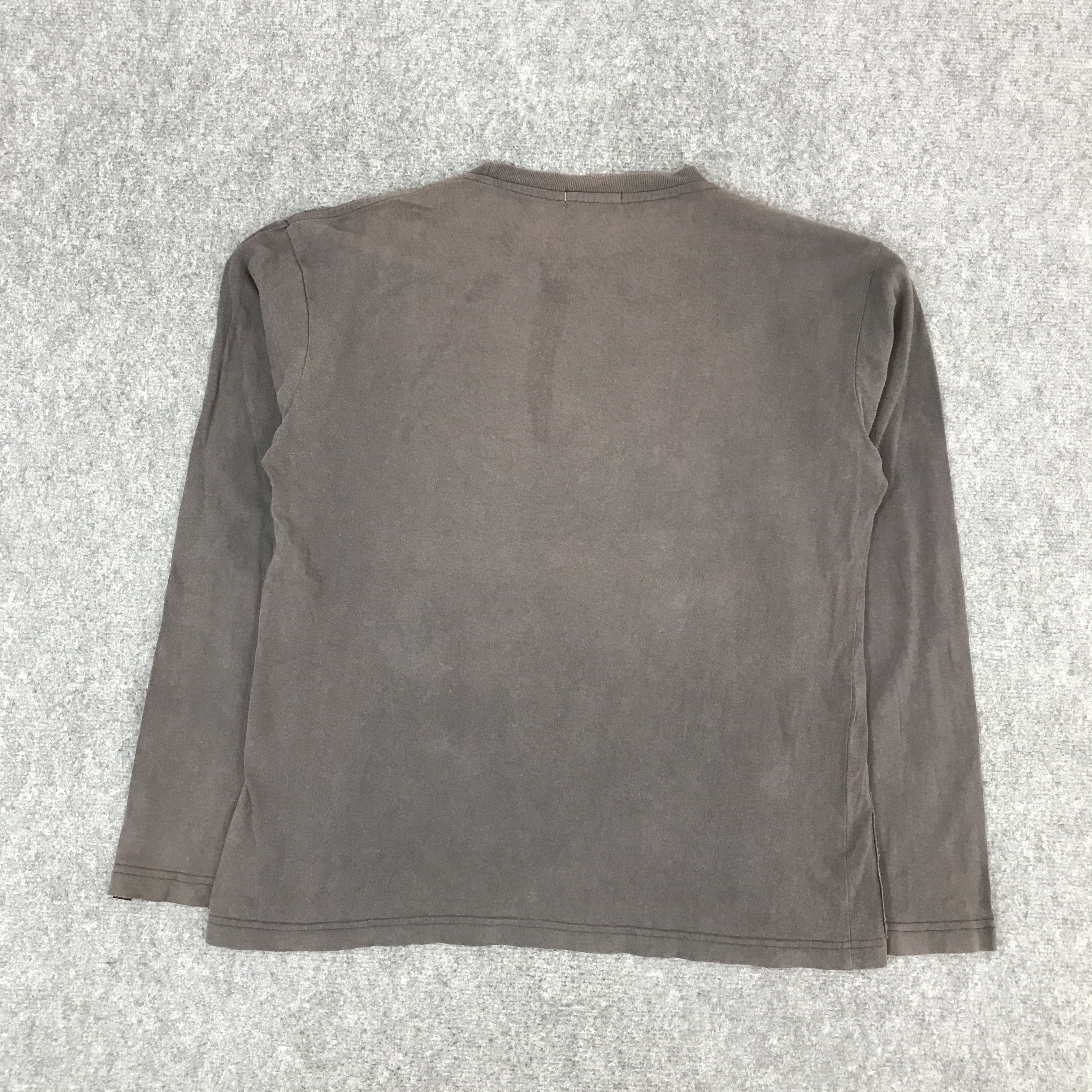 If Six Was Nine × Japanese Brand × KMRii JAPAN NATURE PATCHWORK STRIPED DESIGN BROWN FADED TSHIRTS Size US L / EU 52-54 / 3 - 2 Thumbnail