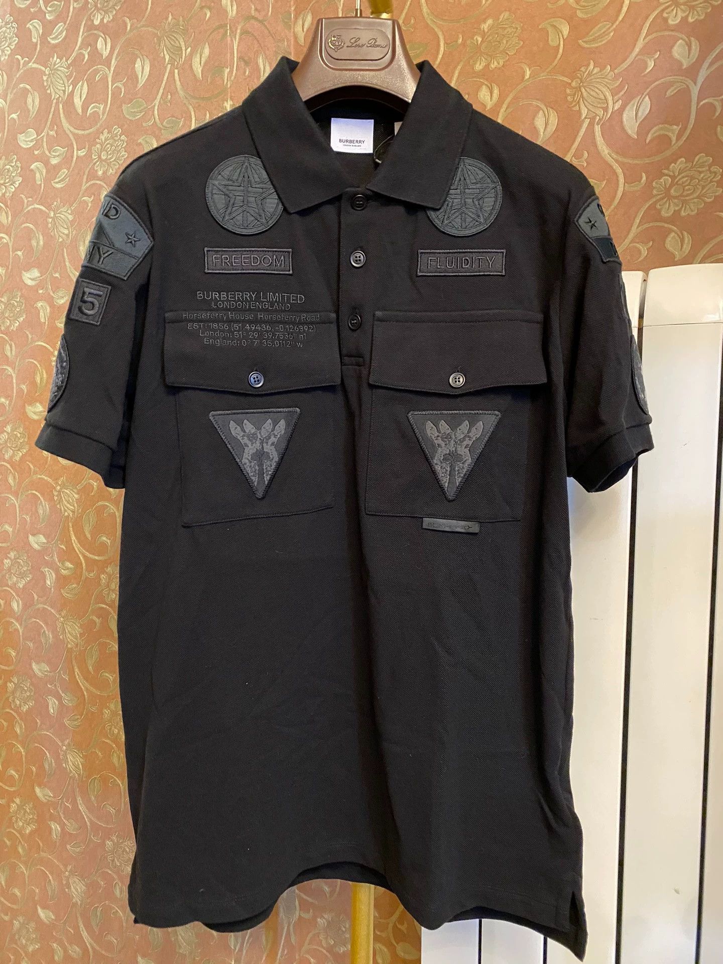 Burberry Burberry Embroidered Logo Polo Shirt S (Loose) Size US S / EU 44-46 / 1 - 1 Thumbnail
