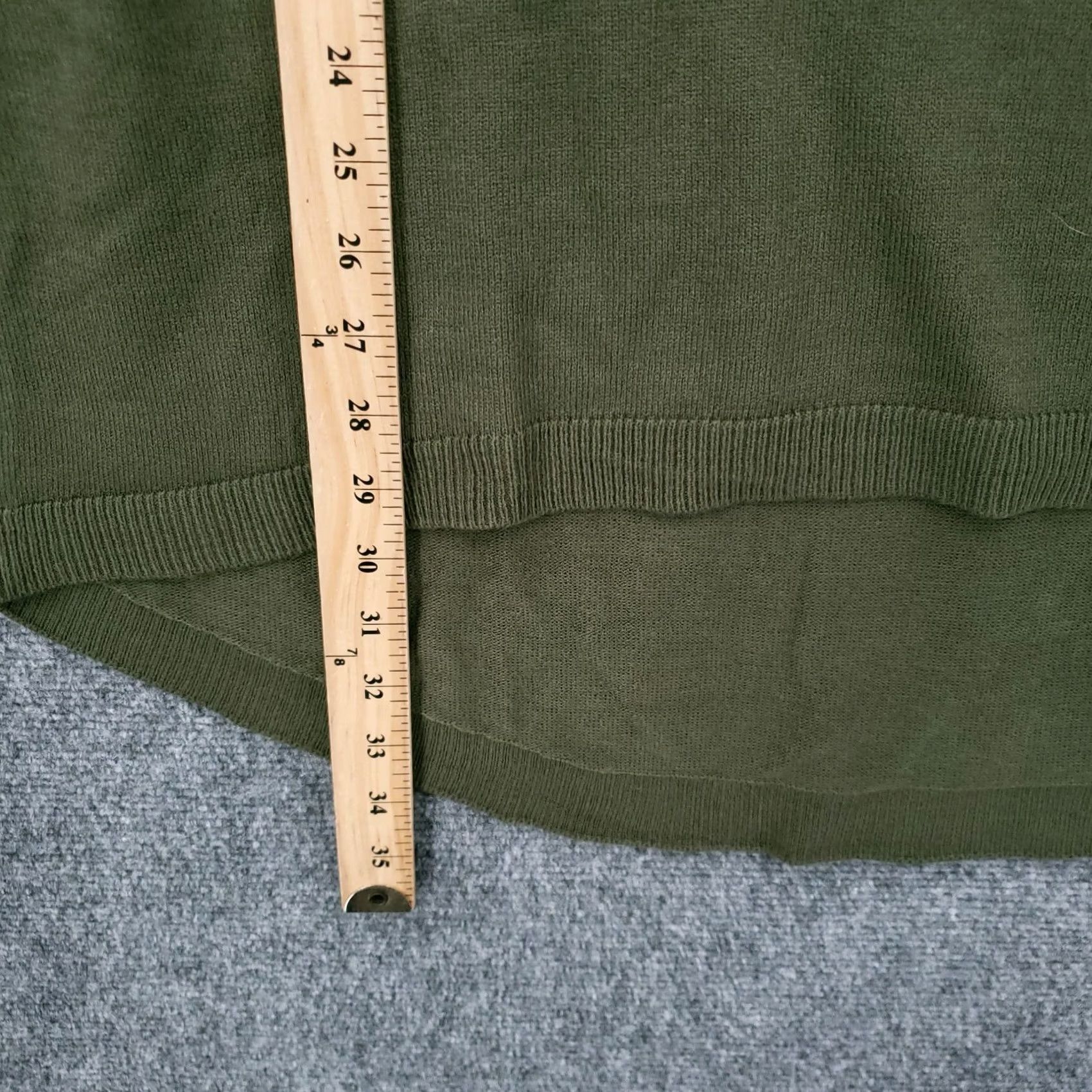 Vintage NYC Sweater Women Medium Green Long Sleeve Tunic Pullover Knit Size M / US 6-8 / IT 42-44 - 4 Thumbnail
