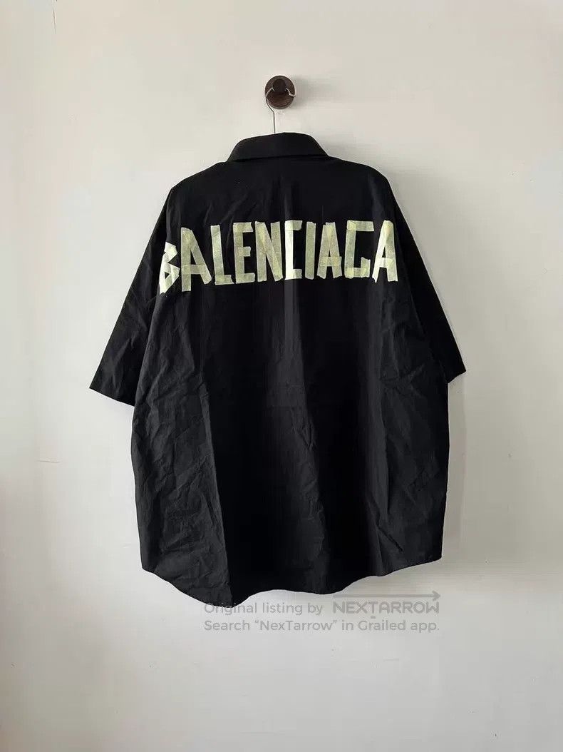 Balenciaga Balenciaga Back tape short sleeve shirt Size US XXS / EU 40 - 1 Thumbnail