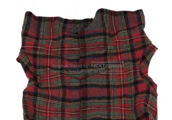 Comme des Garcons Comme des Garcons Red Retro Plaid Long Vest Size S / US 4 / IT 40 - 6 Thumbnail