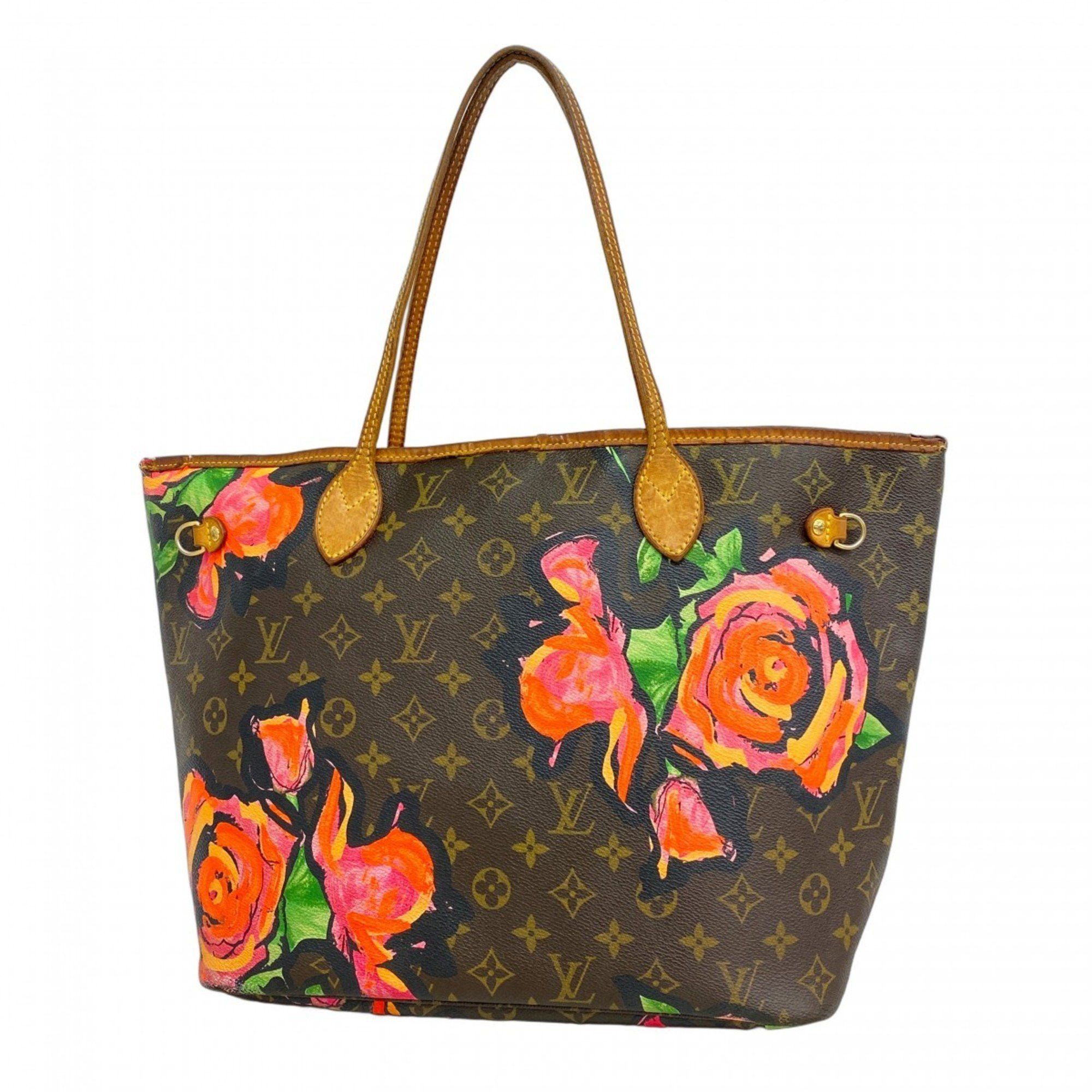 Louis Vuitton Monogram Rose Neverfull MM Tote Bag M48613 Brown Women's