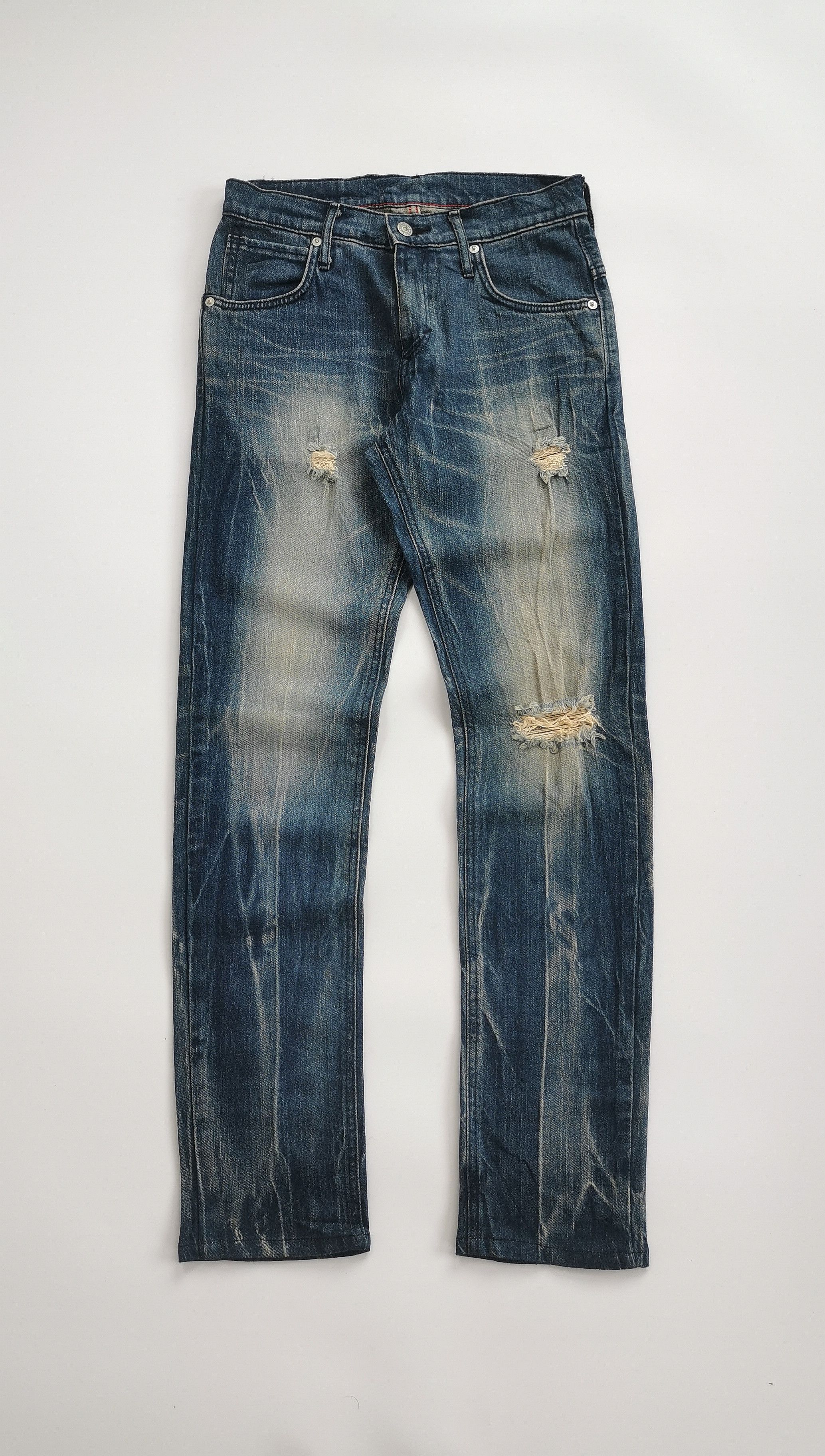 Edwin Edwin Distressed w/design Thunder Denim Jeans Size US 28 / EU 44 - 1 Thumbnail