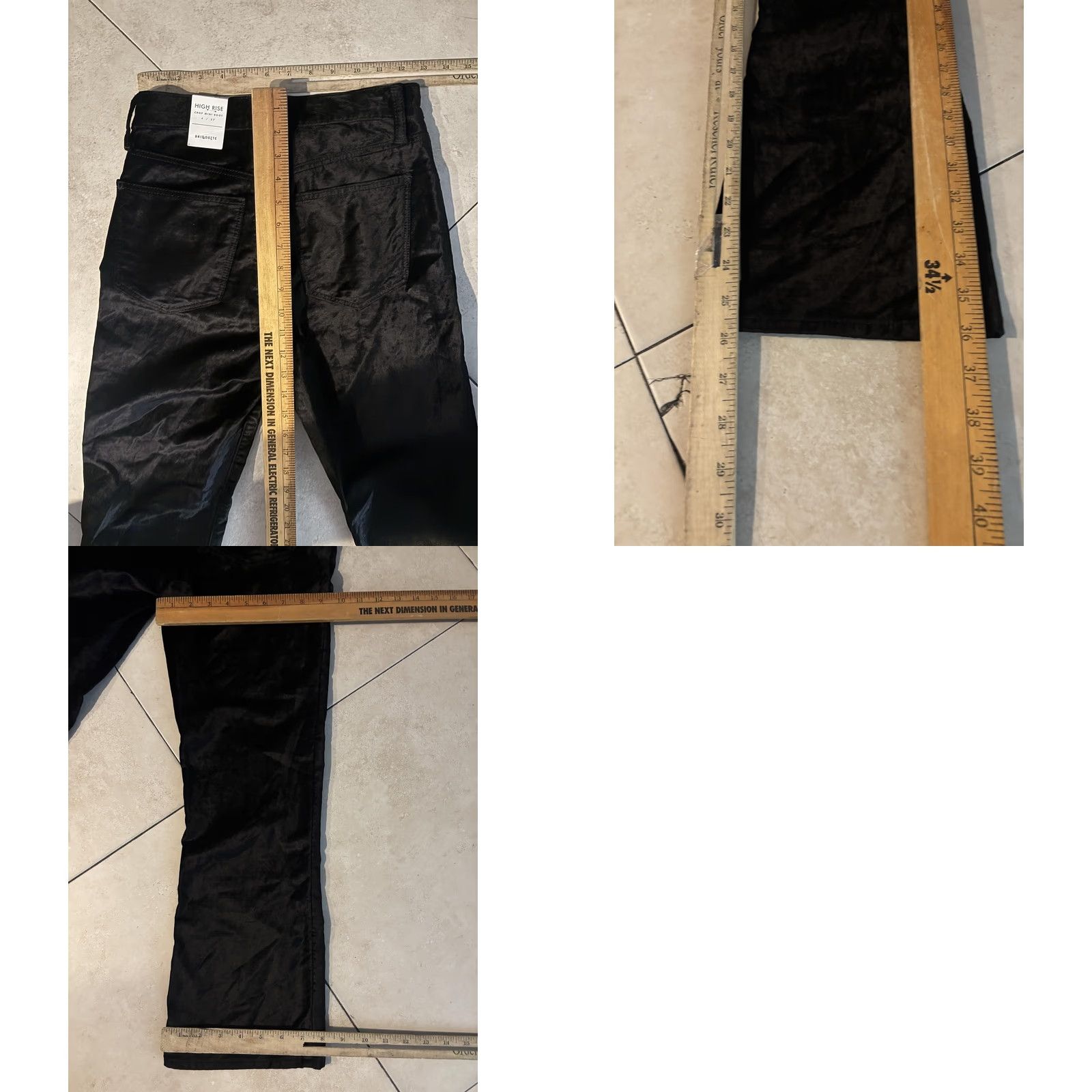 Lucky Brand Lucky Brand Jeans Womens 4 27 Black High Rise Bridgette Crop Mini Boot Velvet Jeans Pants Sick? Size 27" / US 4 / IT 40 - 8 Thumbnail