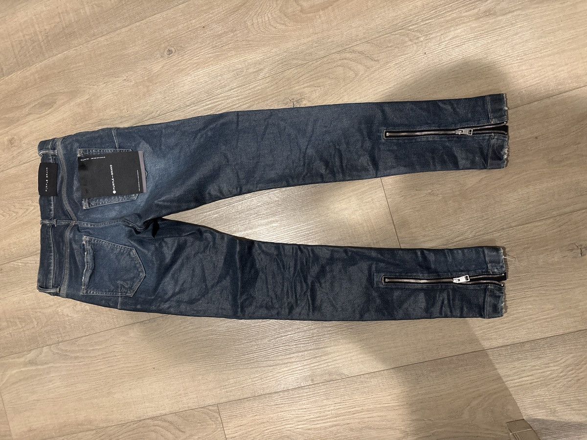 Purple Brand Purple Brand Waxed Moto Jeans Size US 31 - 2 Thumbnail
