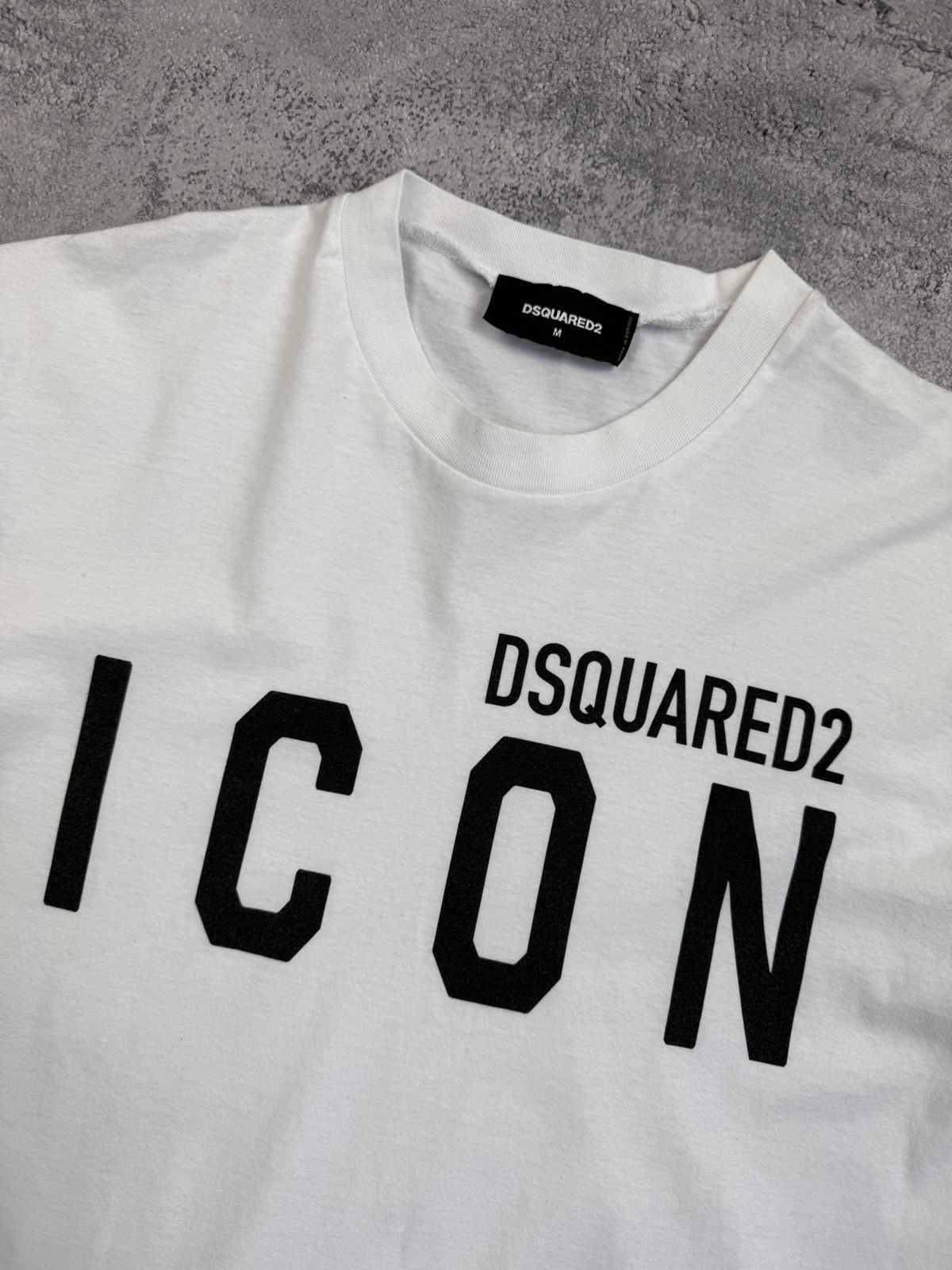 Dsquared2 Dsquared2 ICON Big Logo T-Shirt White Tee Y2K Streetwear Size US M / EU 48-50 / 2 - 9 Thumbnail