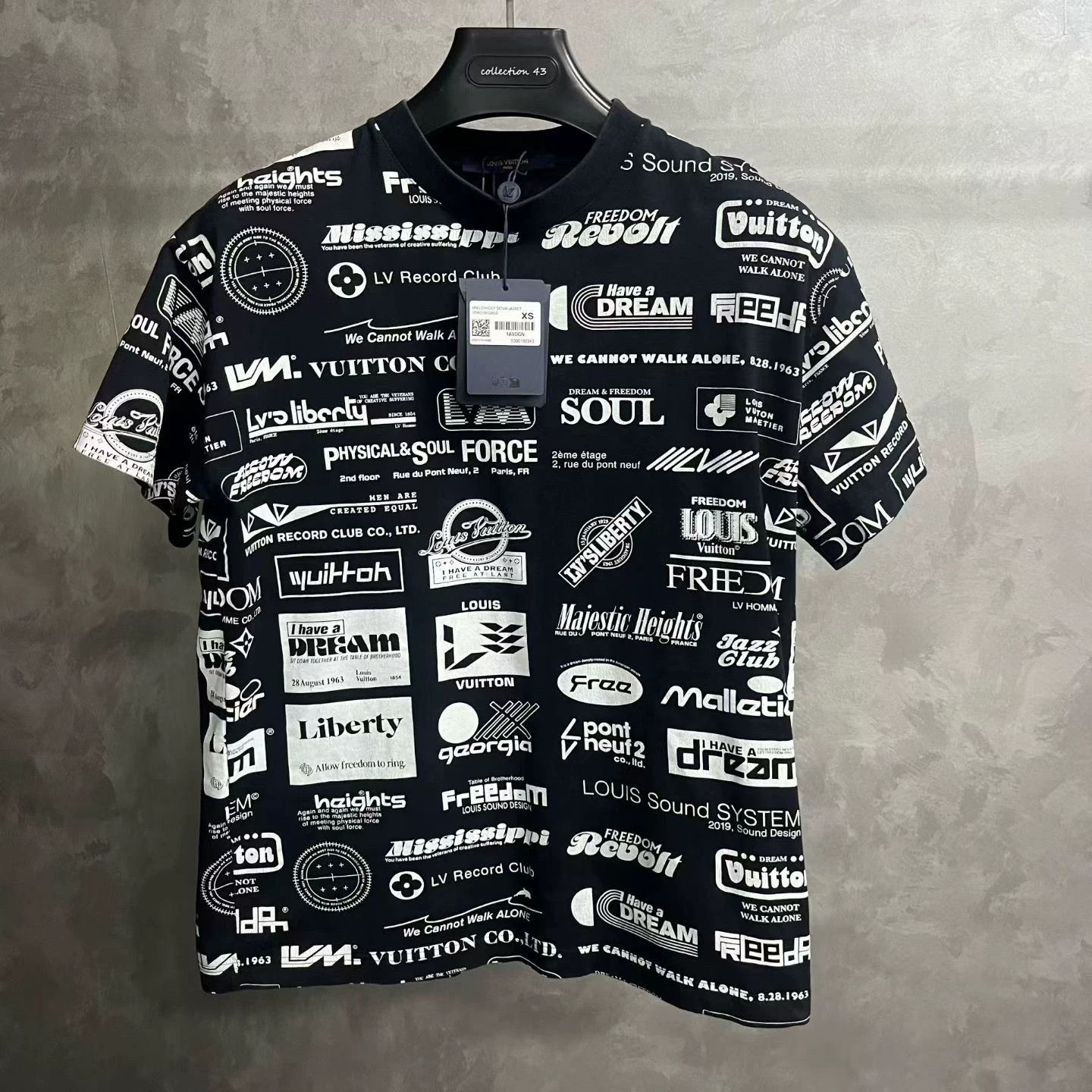 Louis Vuitton Louis Vuitton Black Logo Print Casual T-Shirt Size US XS / EU 42 / 0 - 1 Thumbnail