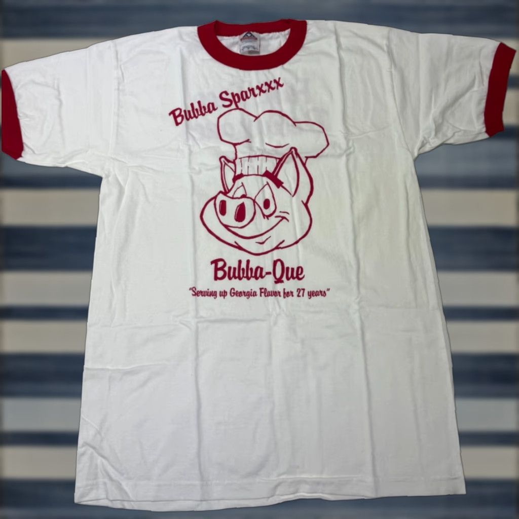 AAA VINTAGE 2000 BUBBA SPARXXX BUBBA-QUE T-Shirt LARGE White Promotional Unisex Size US L / EU 52-54 / 3 - 1 Thumbnail