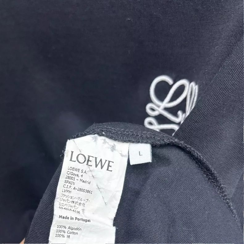 Loewe LOEWE Black embroidered logo basic short sleeve Size L / US 10 / IT 46 - 5 Thumbnail