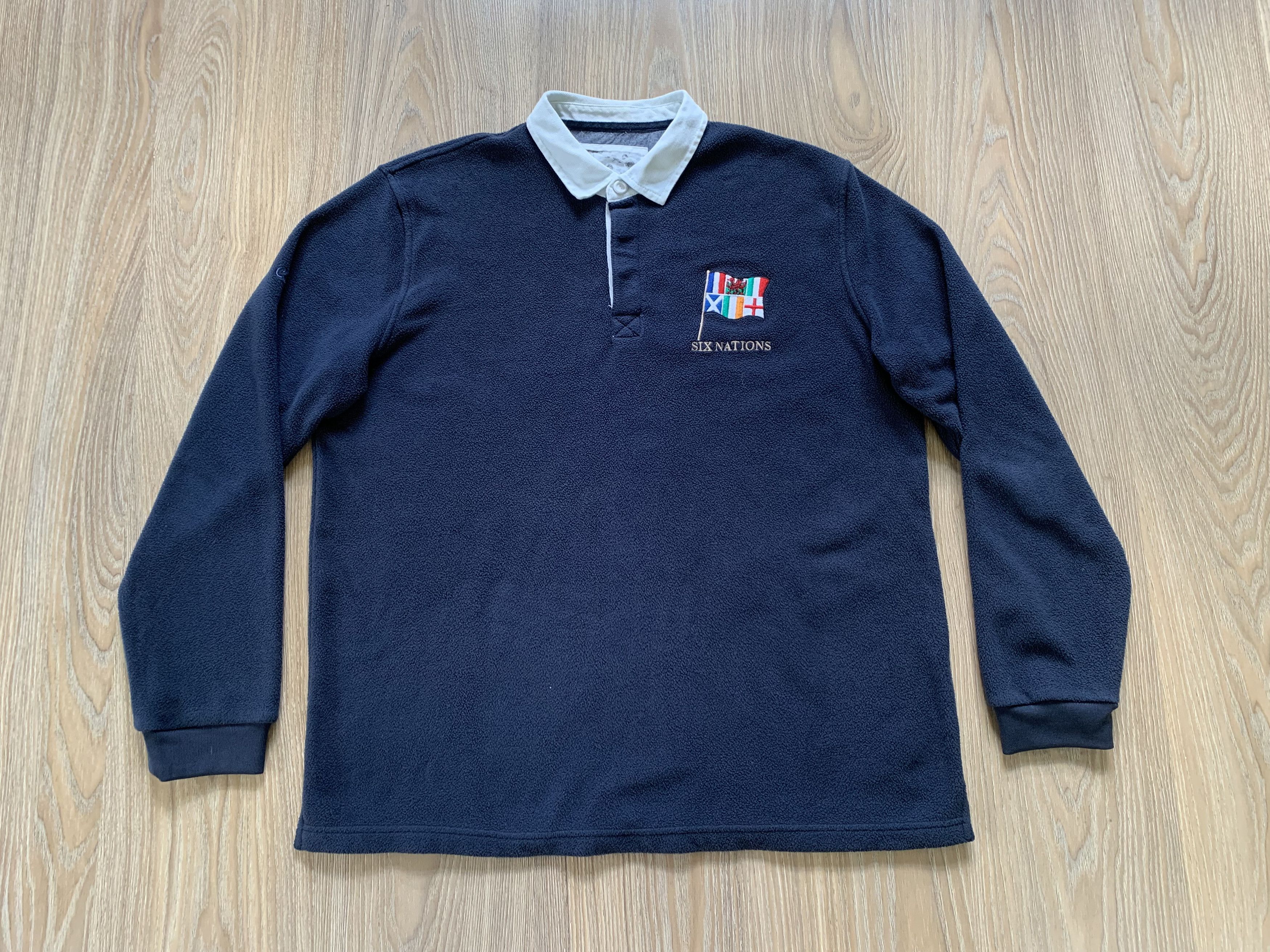 Cotton Traders × Vintage Cotton Traders Rugby Blue Fleece Polo Sweatshirt Size US L / EU 52-54 / 3 - 2 Thumbnail