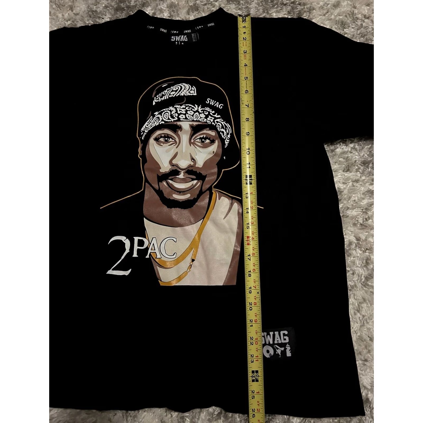 Vintage VINTAGE Tupac Shakur (2 PAC) Men’s T-Shirt Size L Black Swag 69 Rare Shirt Mens L Black Swag 69 Size US L / EU 52-54 / 3 - 7 Thumbnail