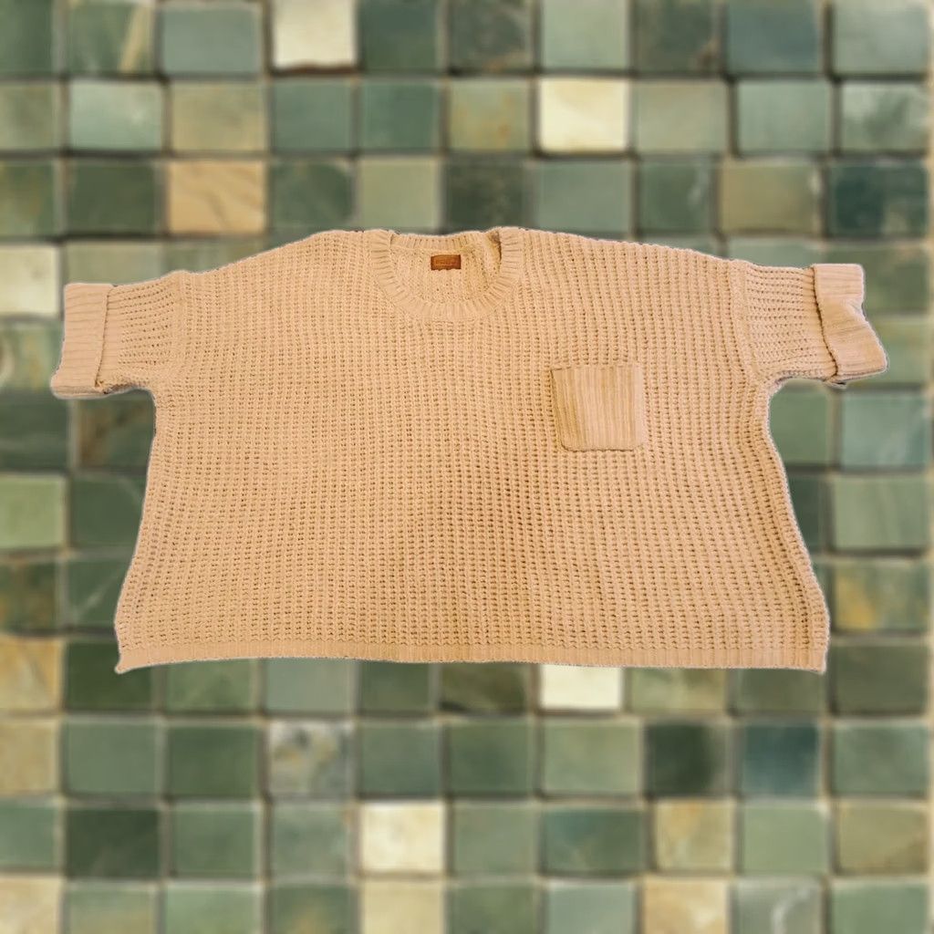 Vintage POL Sweater Sz Sm Womens Chunky Oversized Boxy Short Rolled Sleeves Boho Anthropology Size S / US 4 / IT 40 - 1 Thumbnail