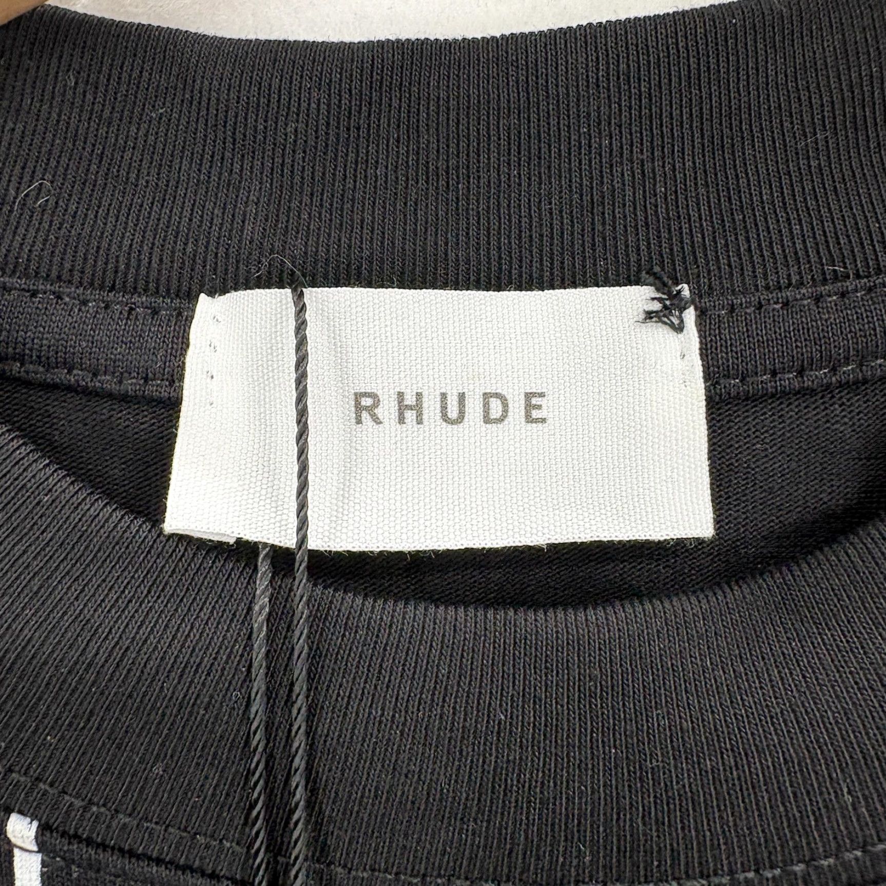 Rhude Rhude Shirt Mens 4XL Black White Pinstripe Crest Logo Cotton Tee Streetwear NWT Size US XXL / EU 58 / 5 - 3 Thumbnail
