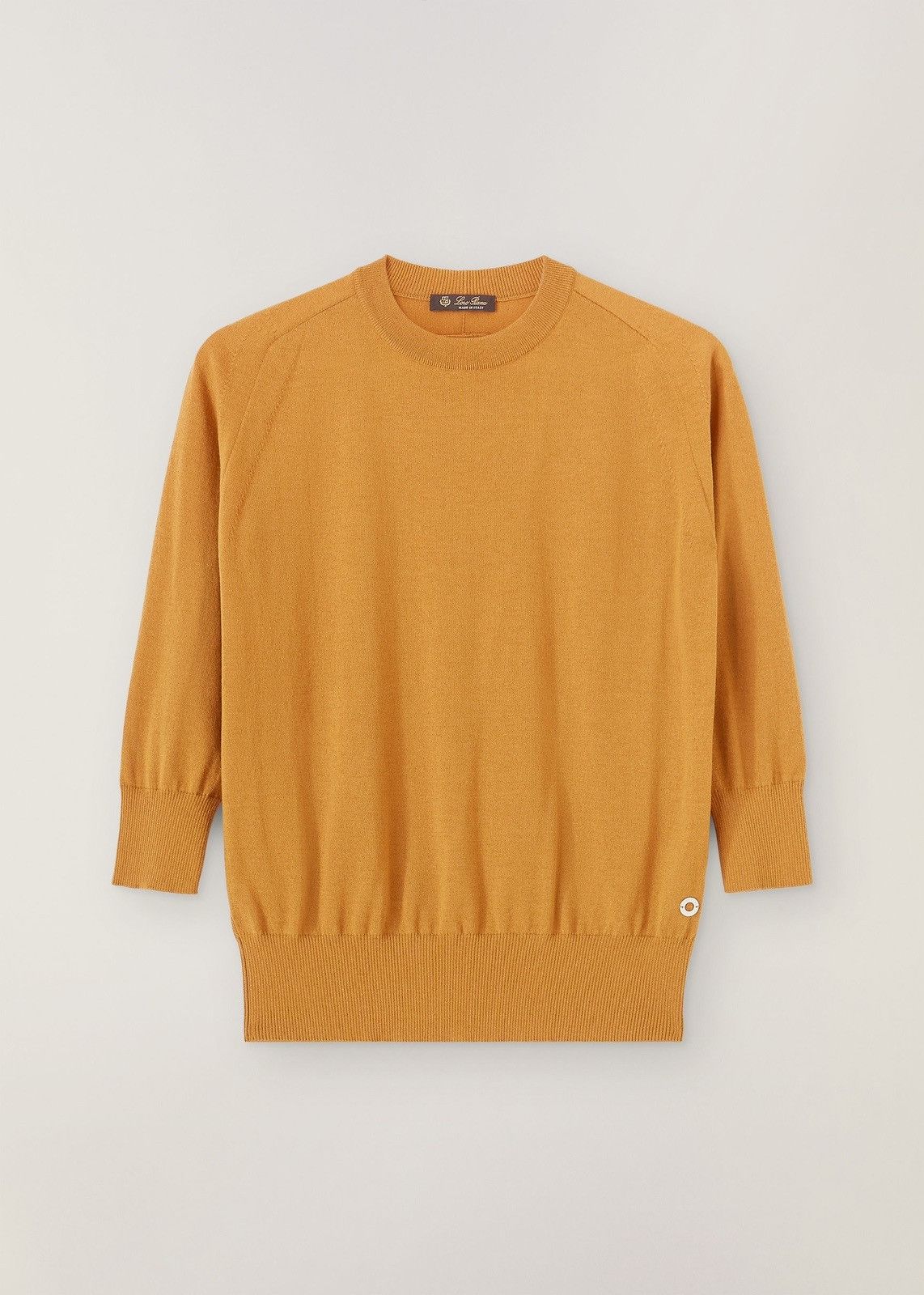 image of Loro Piana O1Loc1C0124 Roundneck Sweater In Honey, Women's (Size Large)