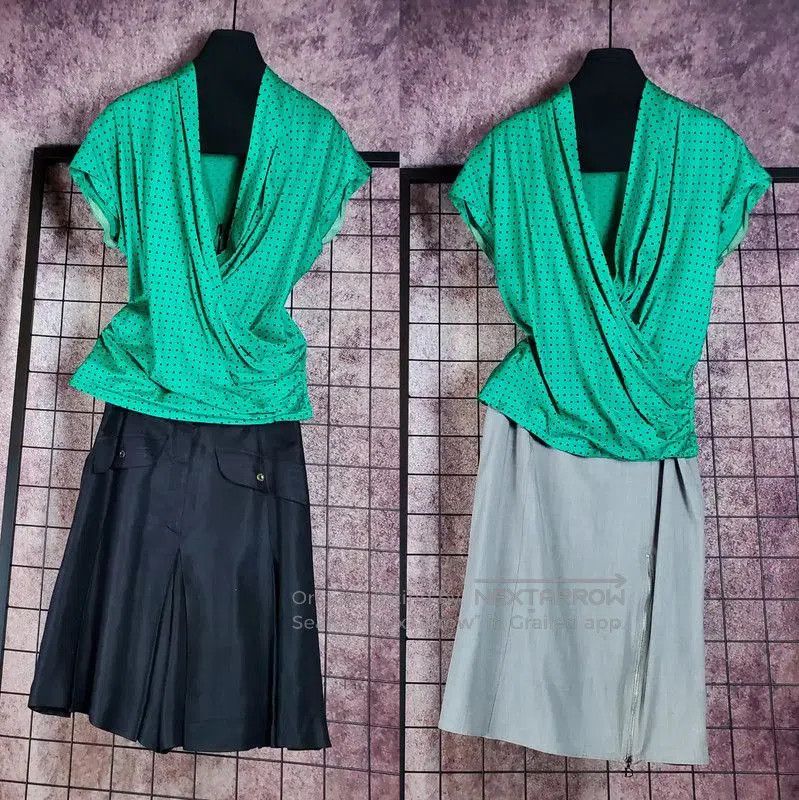 Dior Dior Summer Green Polka Dot Short Sleeve T. Size M / US 6-8 / IT 42-44 - 2 Thumbnail