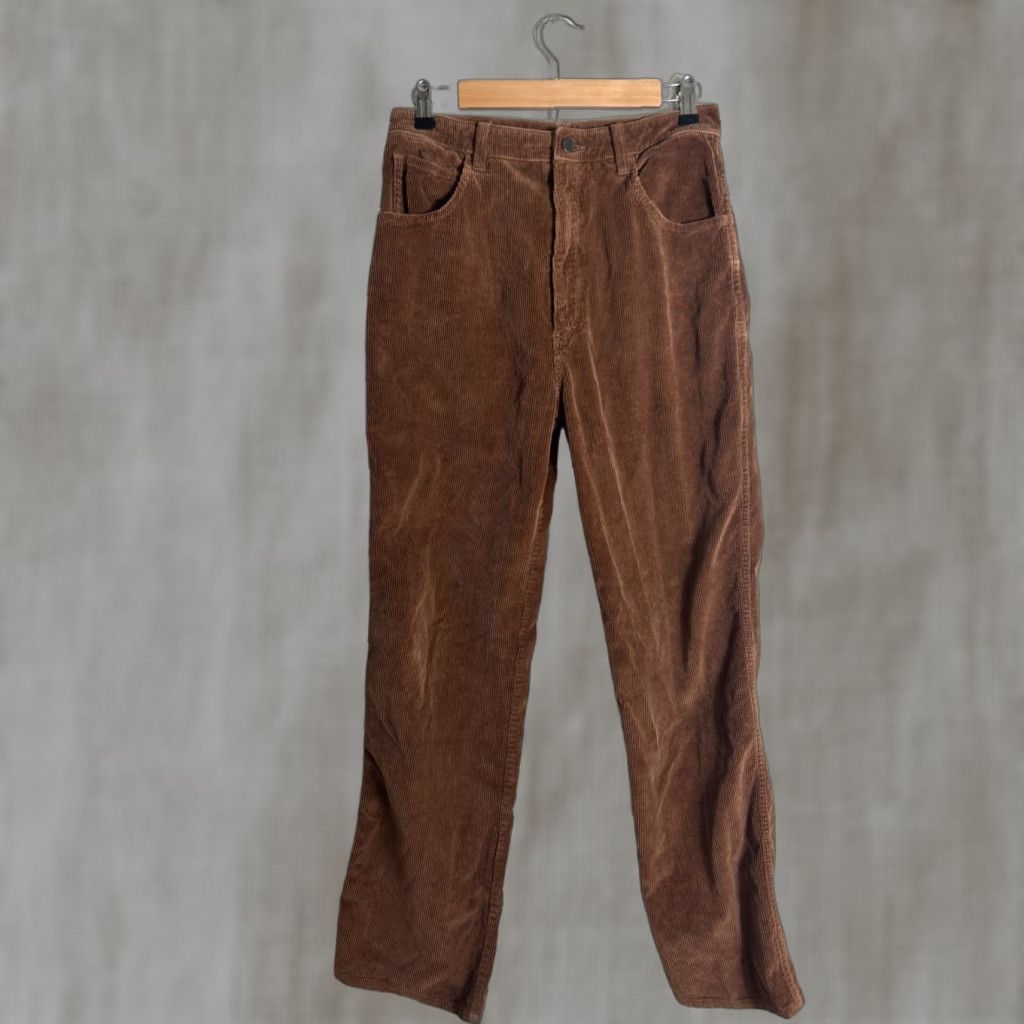 VINTAGE Sears Women’s Pants Brown Corduroy 14 Zipper Broken 30x30
