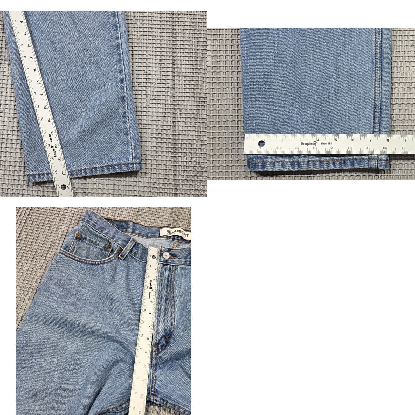 Levi's VINTAGE Levi's Jeans Mens 36x34 Denim Blue 550 Relaxed Tapered Distressed Fade Jeans Size US 36 / EU 52 - 9 Thumbnail