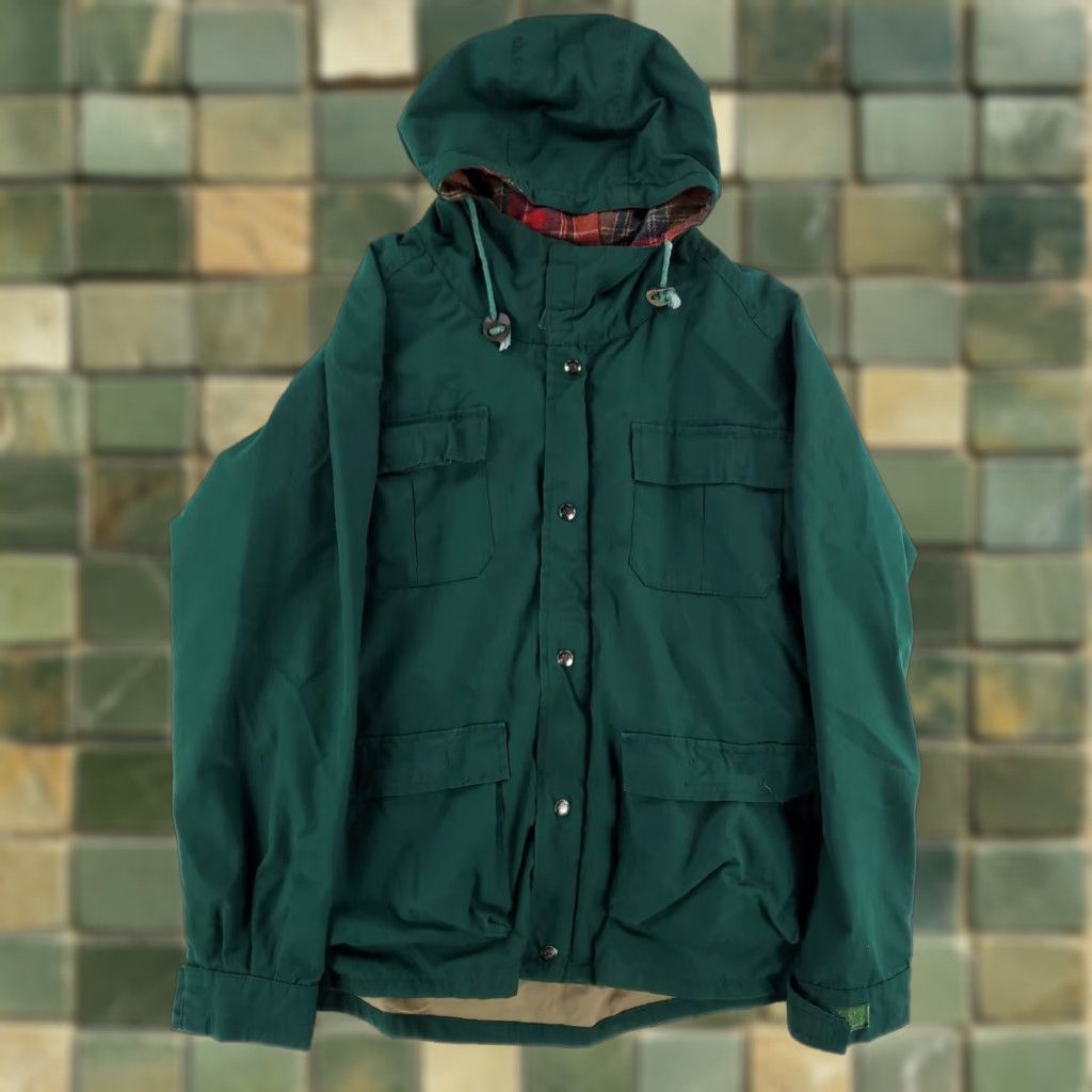 Camel VINTAGE Camel 3-in-1 Jacket Shell Green Mens M Hooded VTG 80s 90s Wool Lined Shell Only Jacket Size US M / EU 48-50 / 2 - 1 Thumbnail