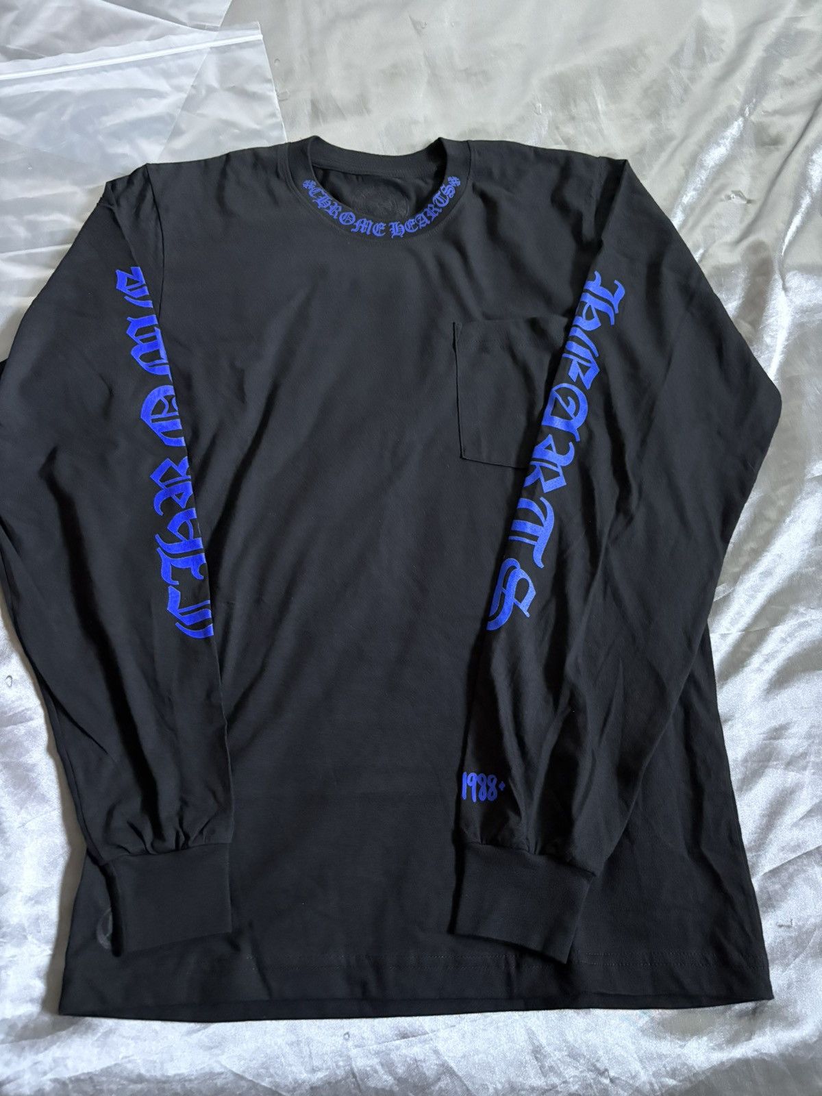 【SCENERITY】Chrome long sleeves CHROME HEARTS MULTICOLOR SCRIPT CROSS LONG SLEEVE WHITE