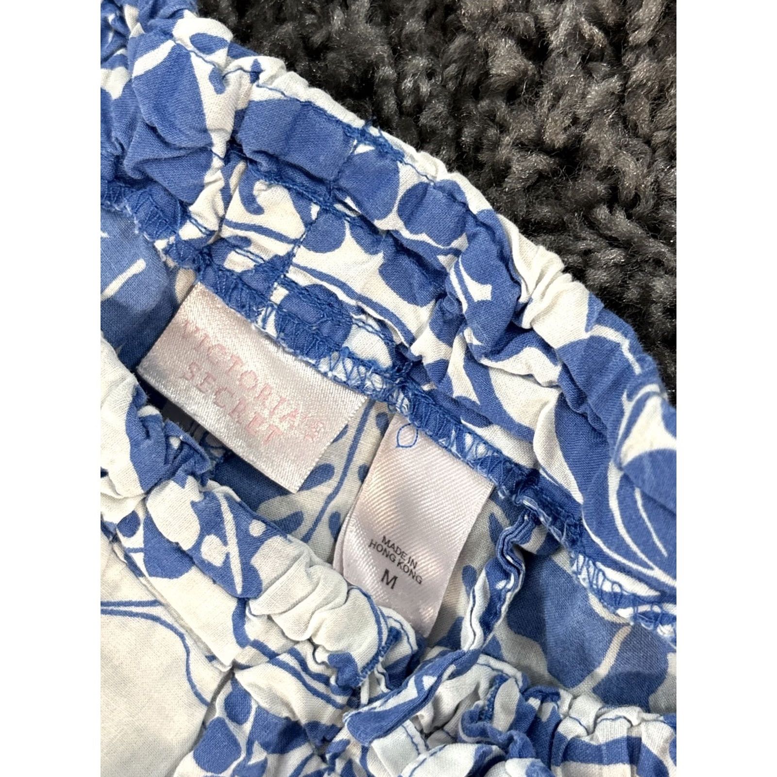 Victoria's Secret VINTAGE Victoria's Secret Capri Pants Womens M Blue Floral 90s Baggy/Loose Fit Size 32" / US 10 / IT 46 - 6 Thumbnail