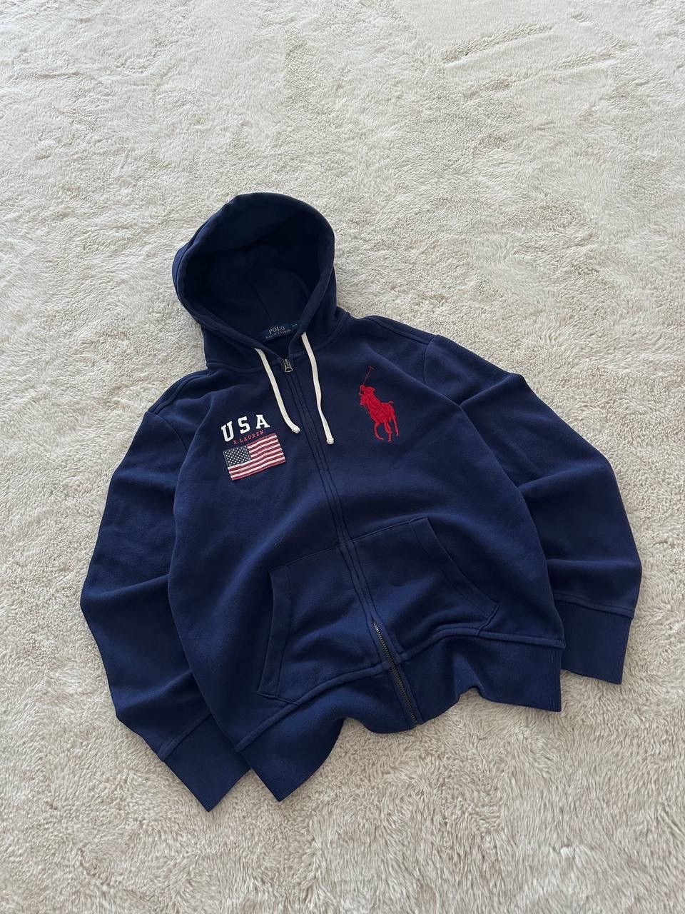 Polo Ralph Lauren USA zip hoodie Y2K big pony