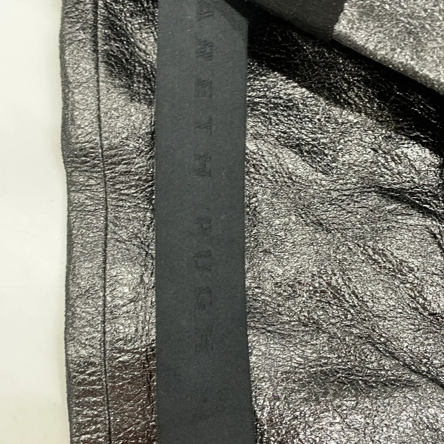 Gareth Pugh Metallic Silver Leather Trousers Gray, Gareth Pugh Size 27" / US 4 / IT 40 - 3 Thumbnail