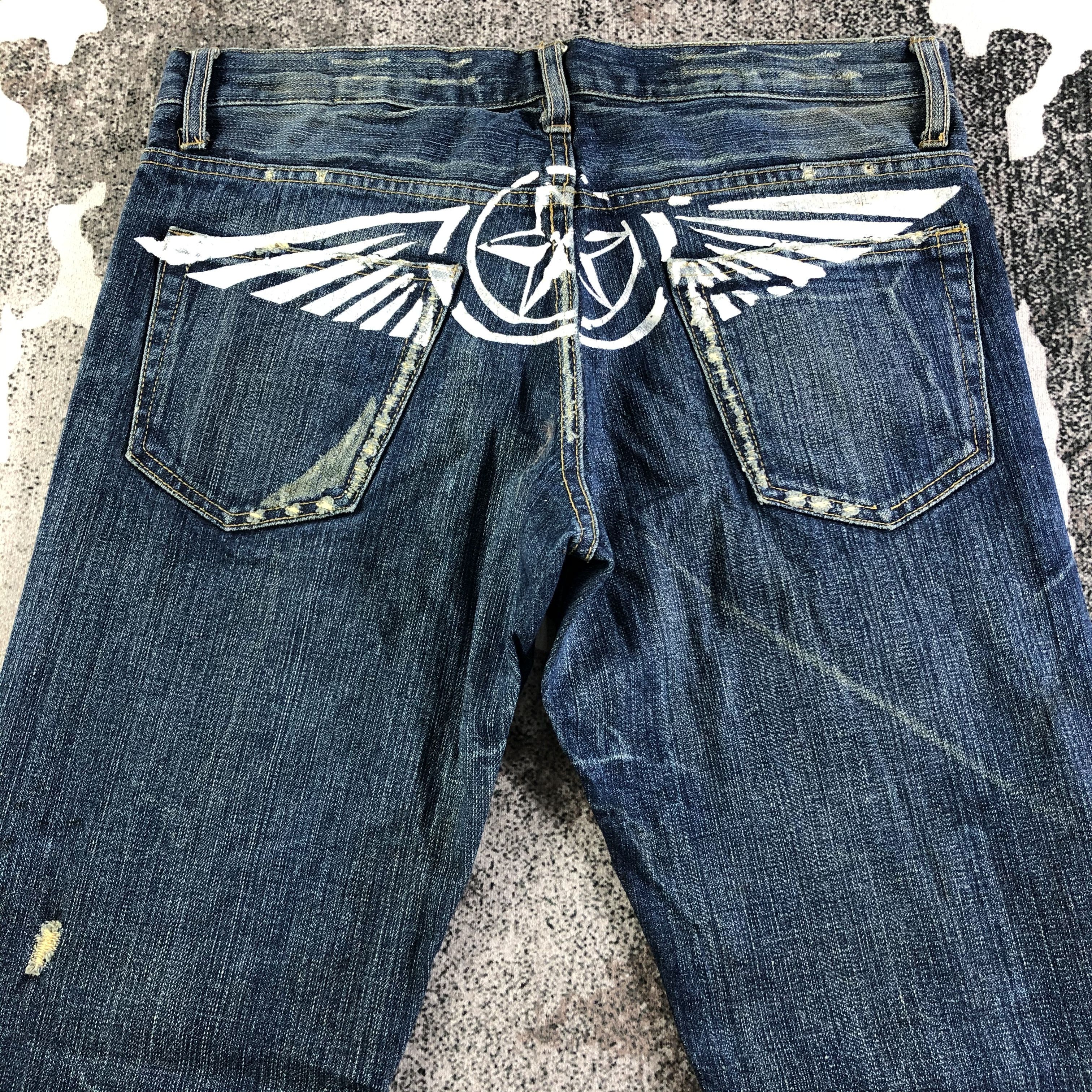 Japanese Brand Japanese Brand Point Loma Jeans Patchwork Denim KJ2299 Size US 32 / EU 48 - 4 Thumbnail