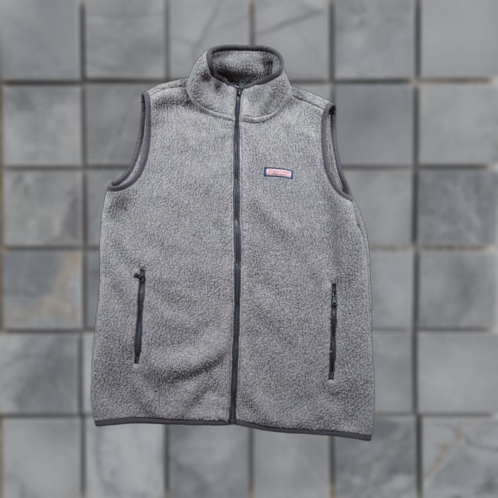 Vineyard Vines Vineyard Vines Vest Jacket Womens XS Gray Fleece Outdoor Casual Ladies Zip Mid-Length Regular Logo Size XS / US 0-2 / IT 36-38 - 1 Thumbnail