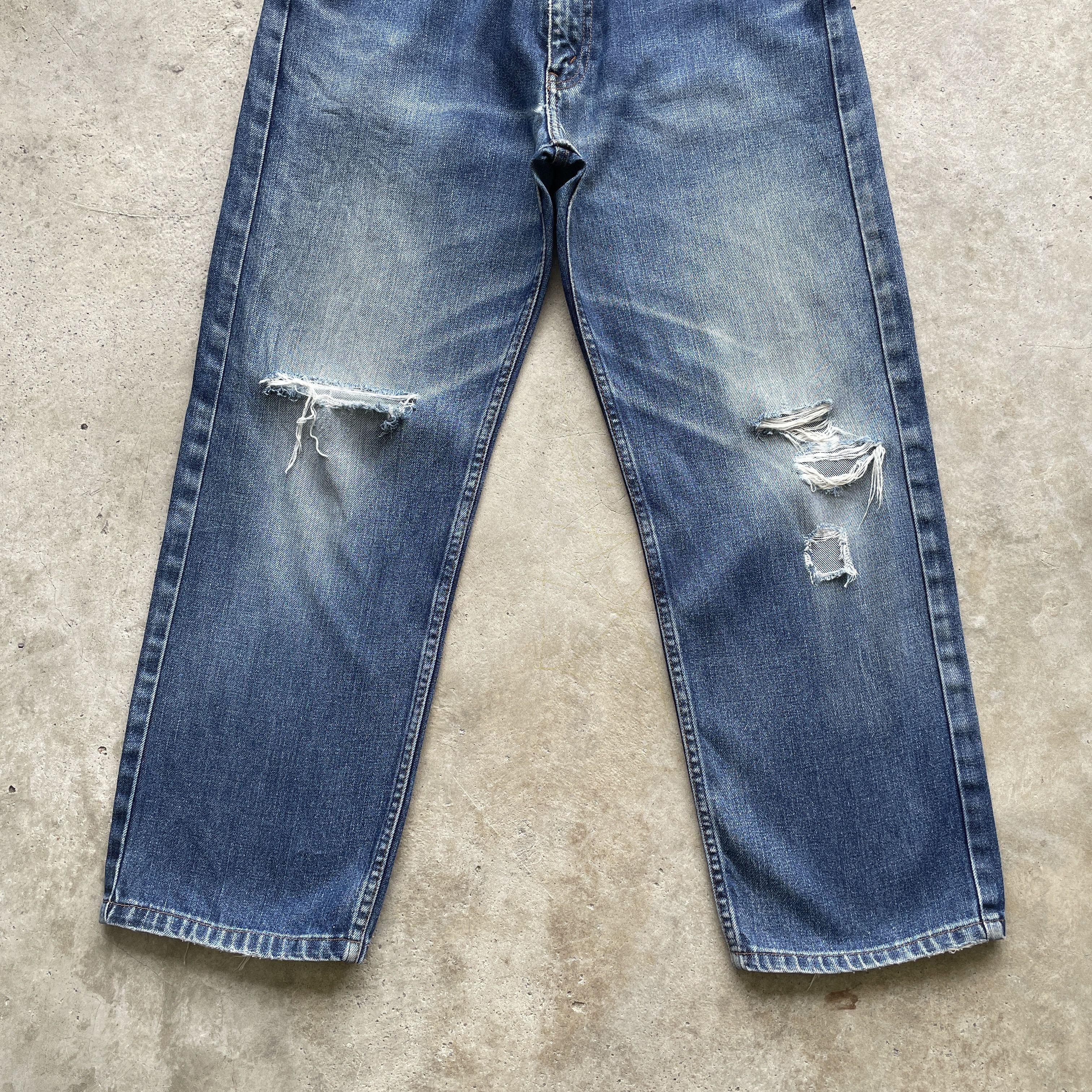 Levi's × Levi's Vintage Clothing Vintage Levi’s 612 Distressed Jeans Faded Orange Tag Pants Size US 32 / EU 48 - 4 Thumbnail