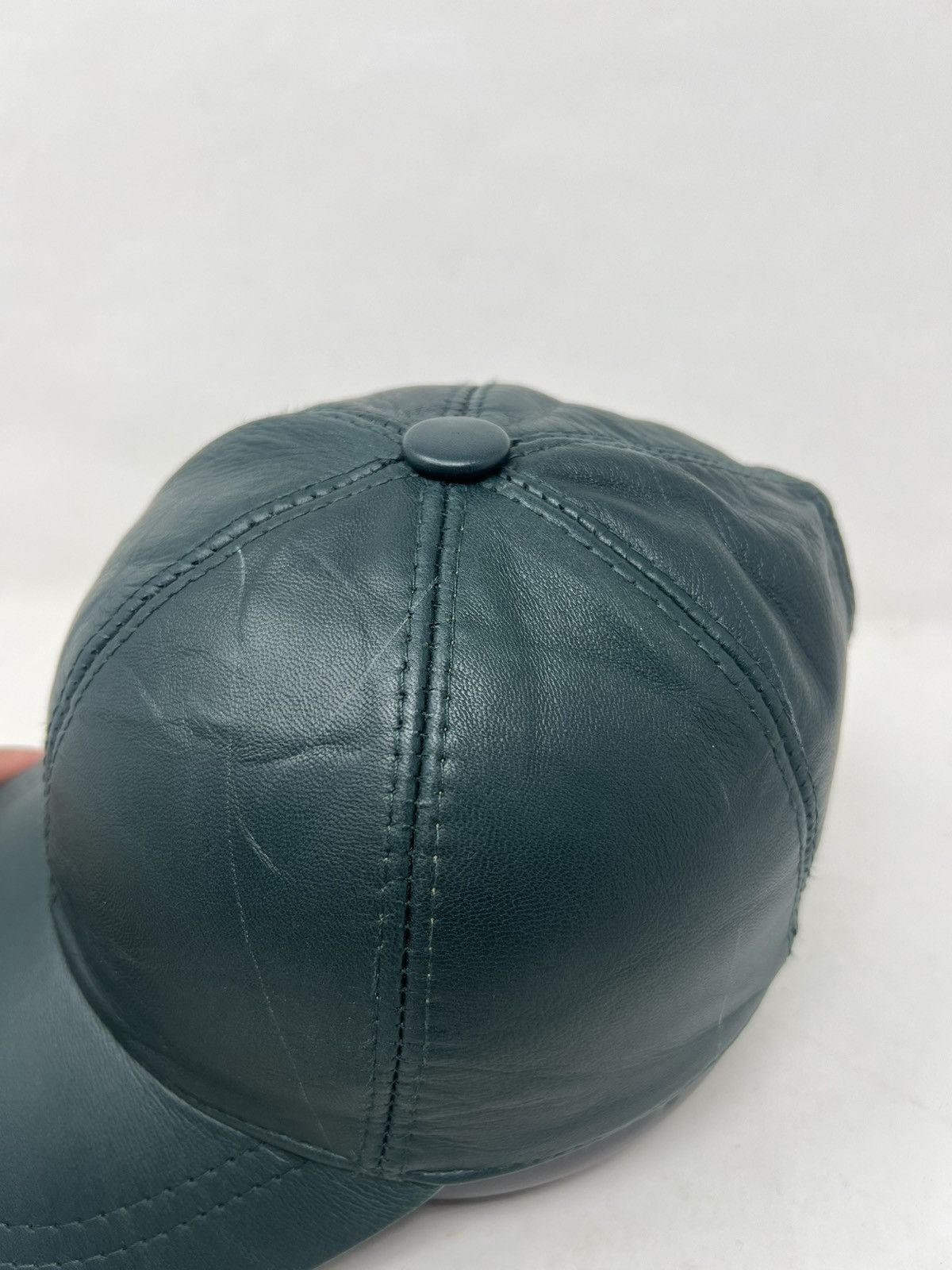 Japanese Brand Genuide Leather Suade Strapback Hat Size ONE SIZE - 7 Thumbnail
