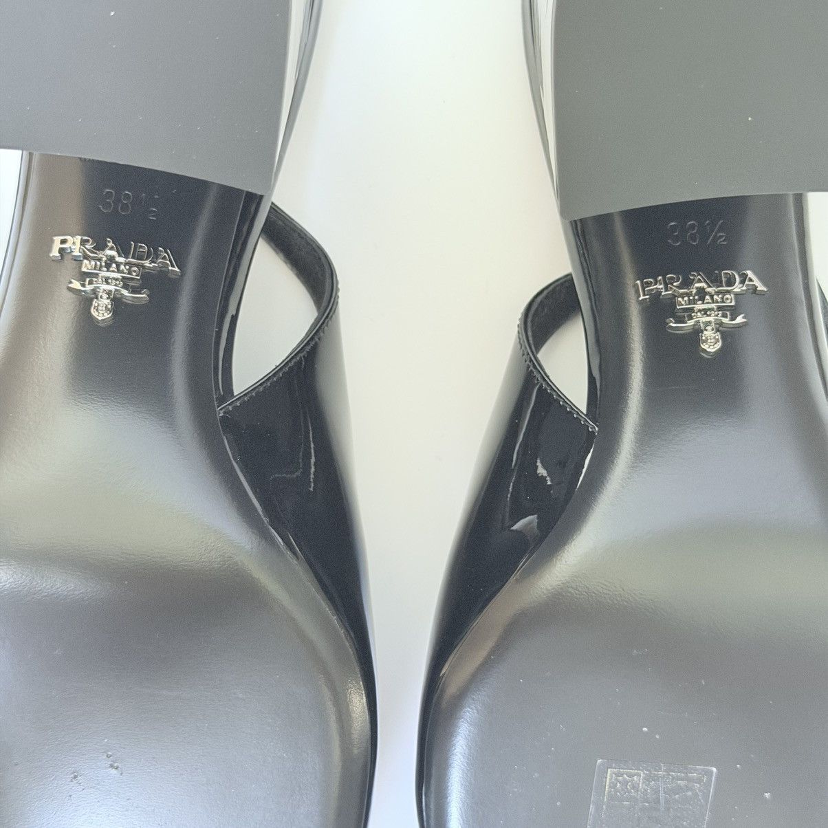 Prada Prada Vernice Patent Leather Slingback Pumps Size US 8.5 / IT 38.5 - 7 Thumbnail