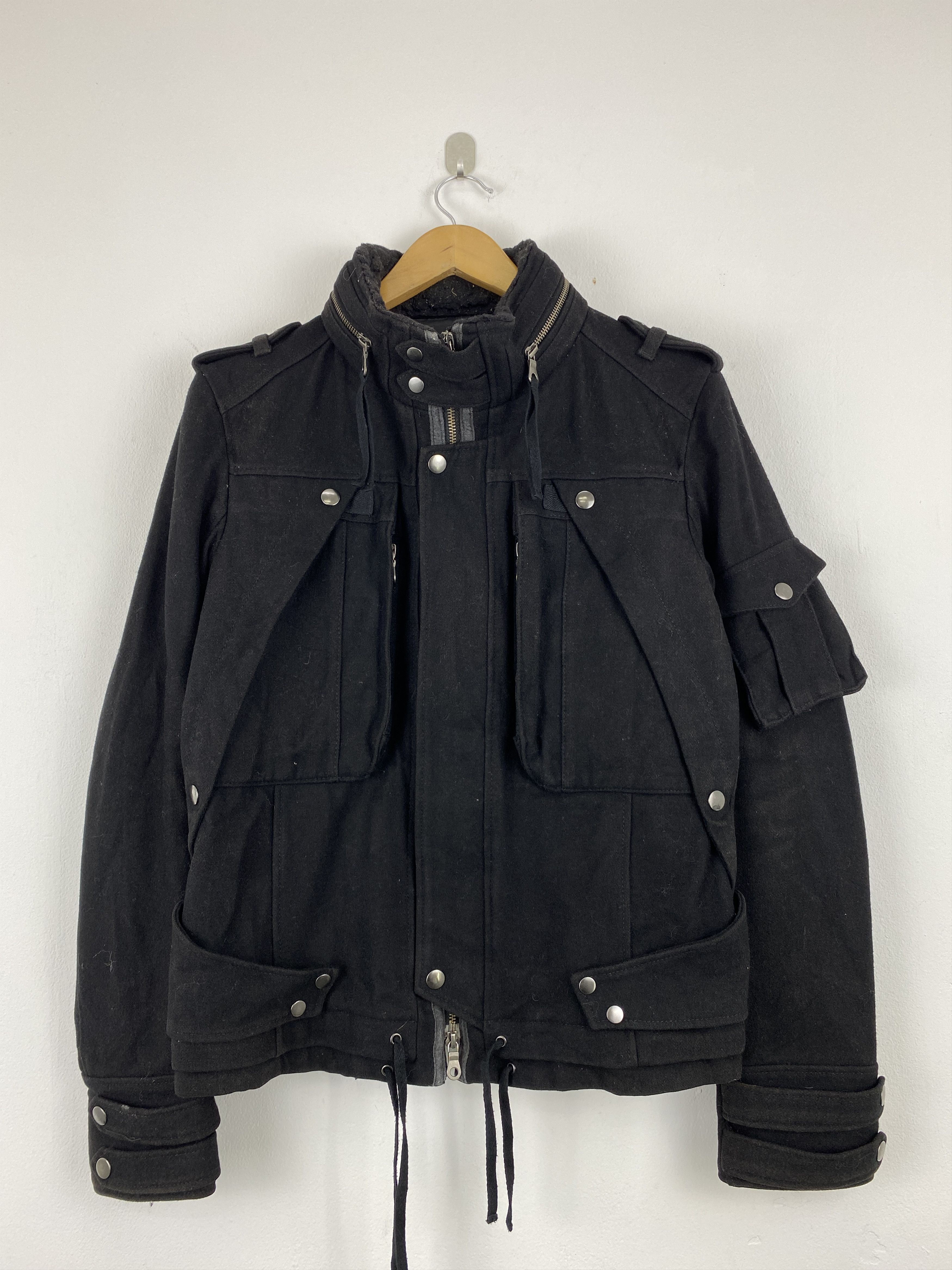PPFM Vintage PPFM Zipper Ups Wool Punk Jacket Black JZ0003 Size US M / EU 48-50 / 2 - 1 Thumbnail