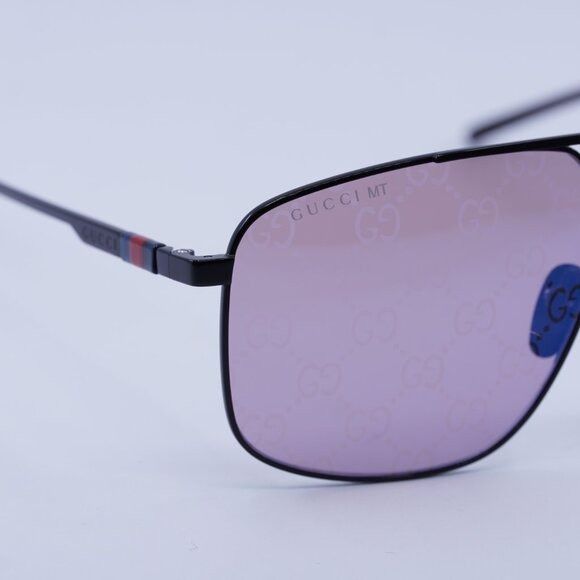 Gucci 🕶️ New Gucci GG1676S 005 Sunglasses - Black Frame, Violet Size ONE SIZE - 5 Thumbnail