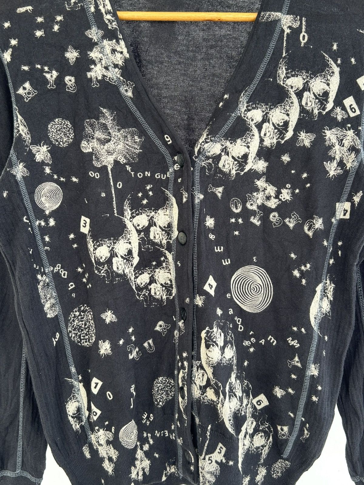 Hysteric Glamour Hysteric Glamour Cardigan Black Skull Size US L / EU 52-54 / 3 - 4 Thumbnail