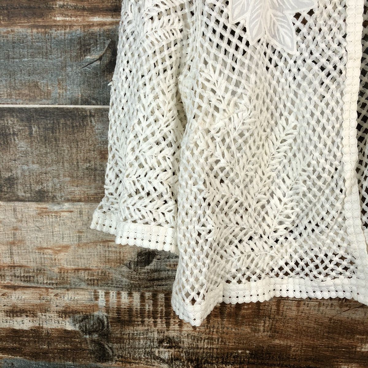 Hiroko Koshino Homme Hiroko Bis Hiroko Koshino crochet meshnet Knitwear #A2503 Size S / US 4 / IT 40 - 7 Thumbnail