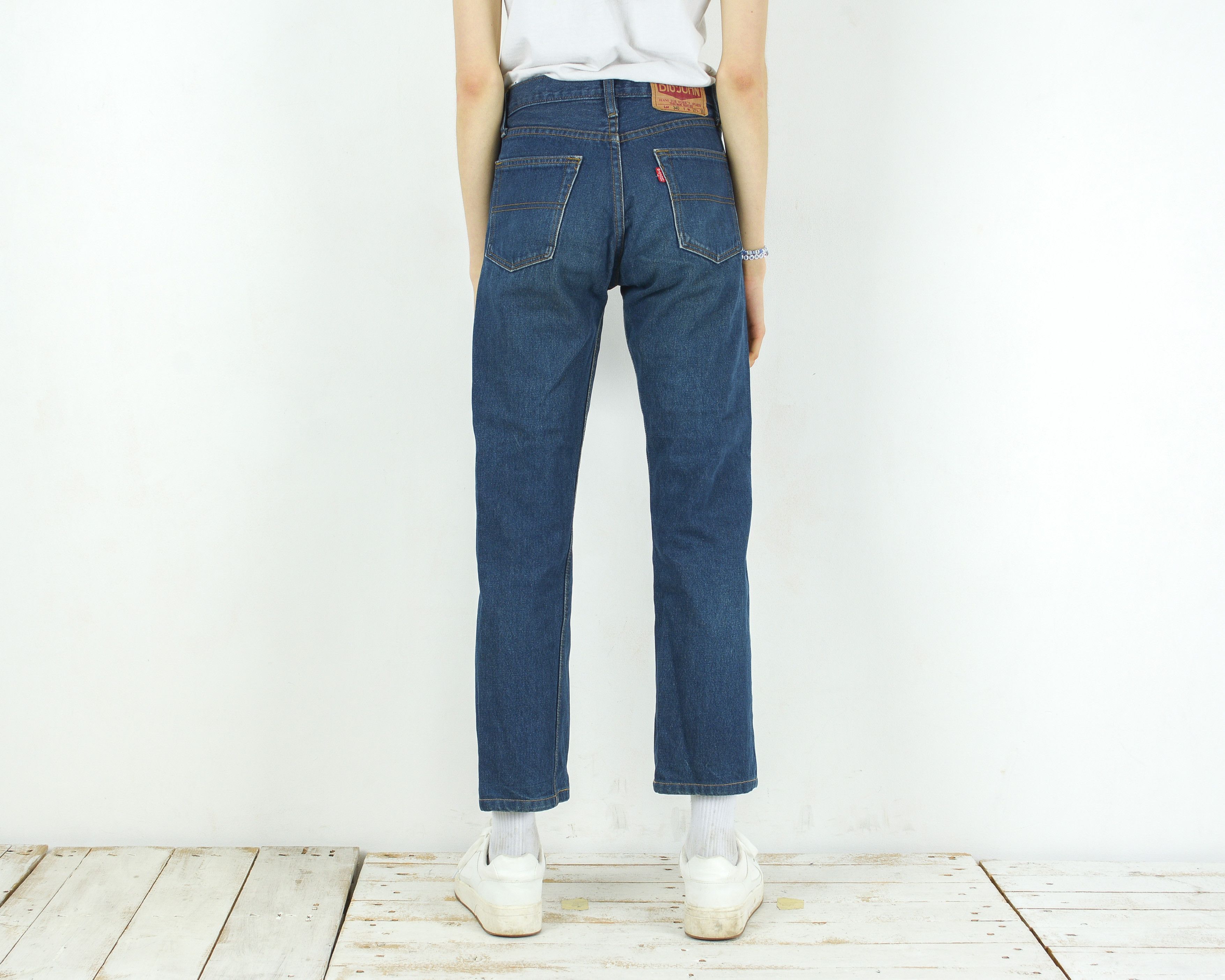 Big John × Vintage 340 W27 L30 Denim Jeans Straight Trousers Pants High Waist Size 27" / US 4 / IT 40 - 3 Thumbnail