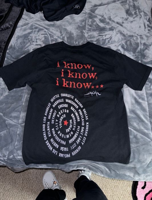 Travis Scott travis scott utopia tour merch “I know” shirt | Grailed